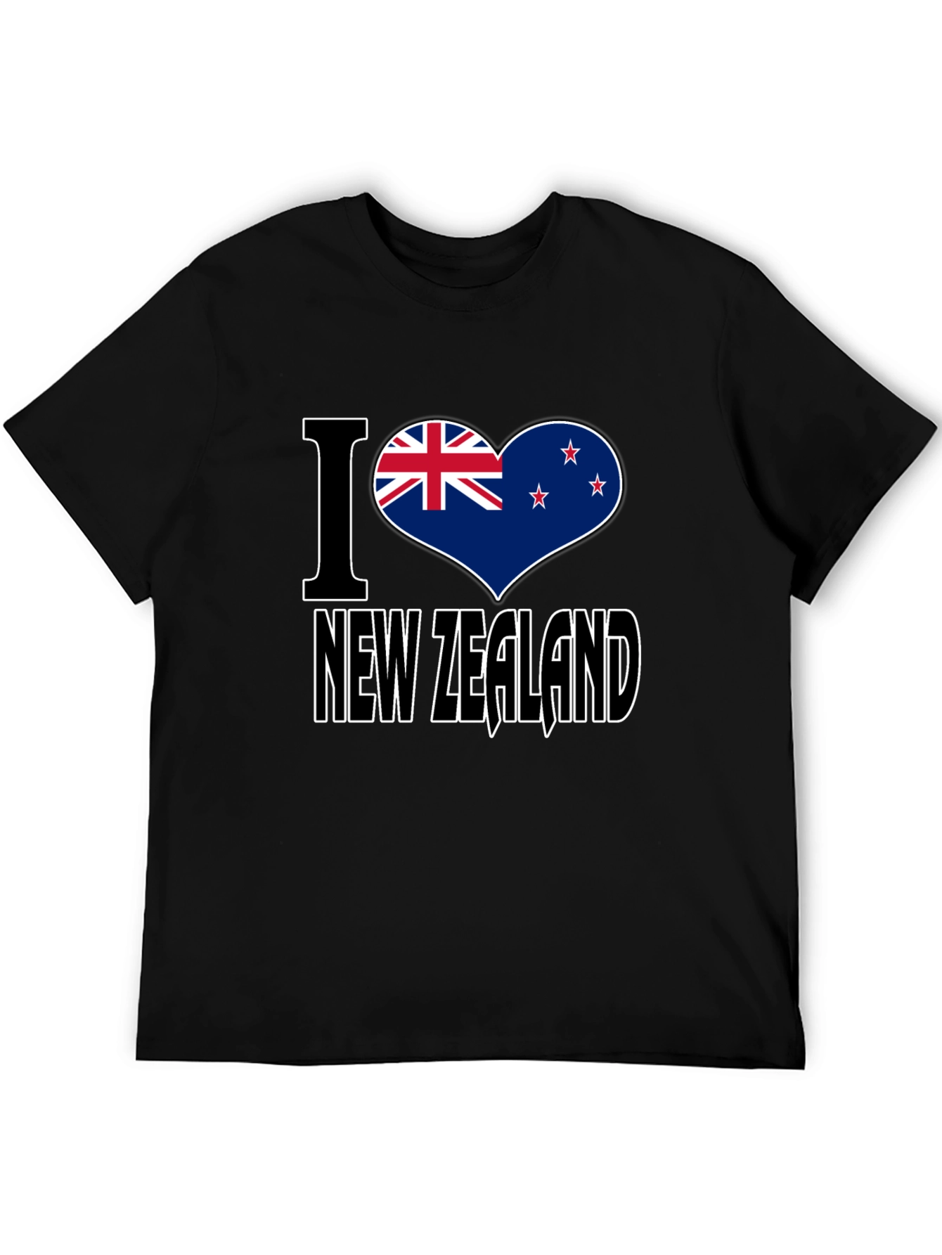 I Heart New Zealand Black T-Shirt