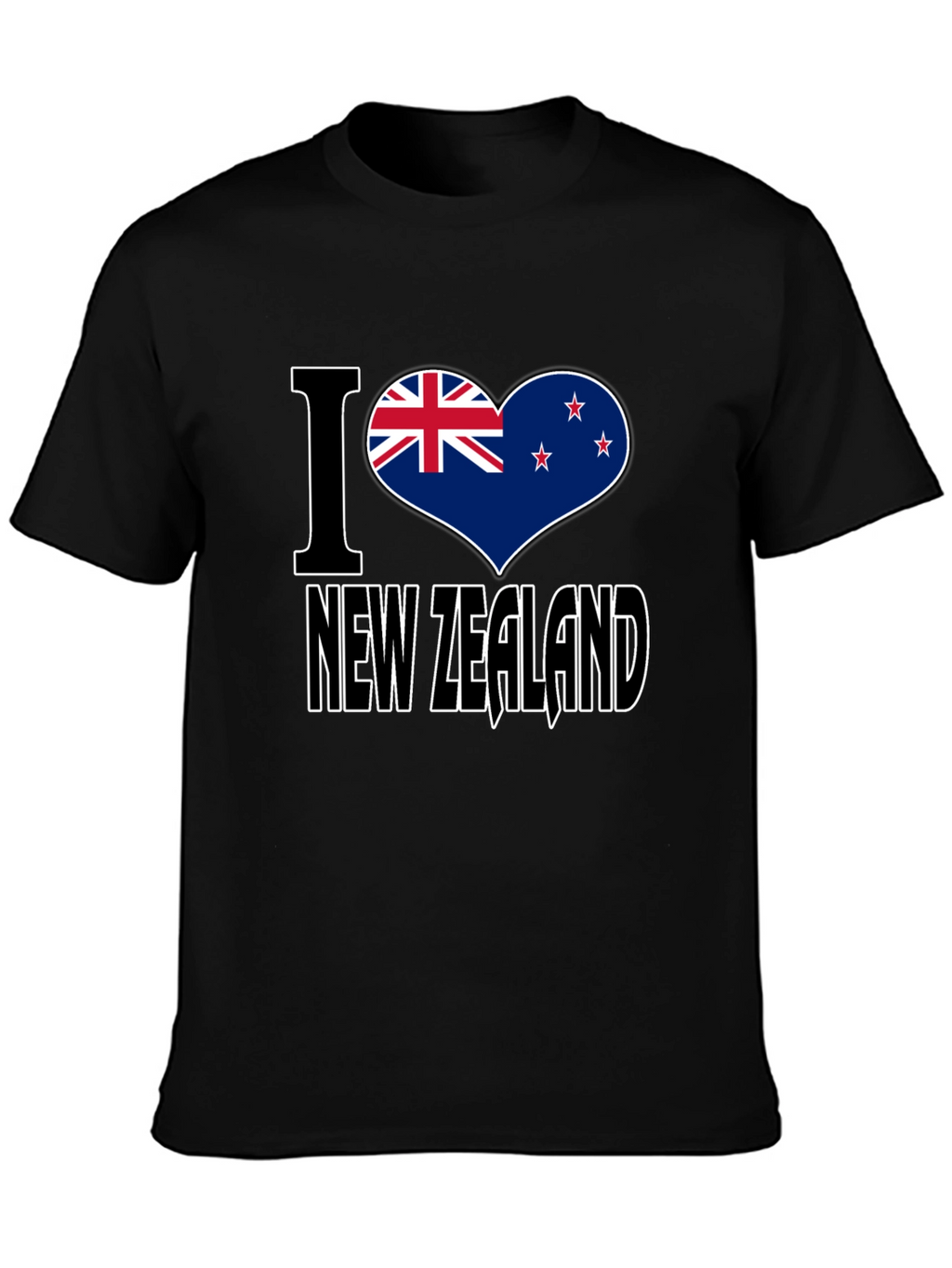 I Heart New Zealand Black T-Shirt