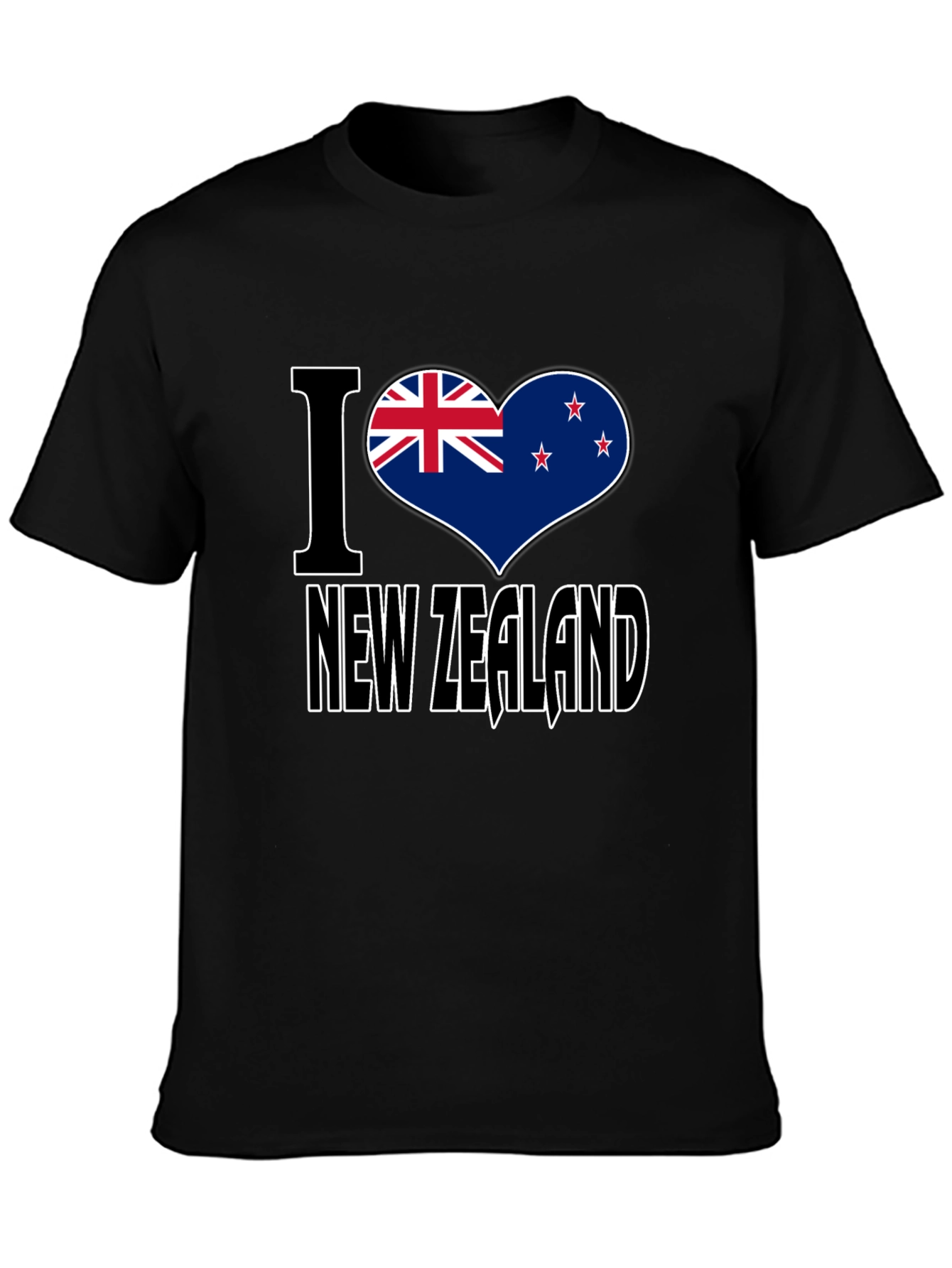 I Heart New Zealand Black T-Shirt