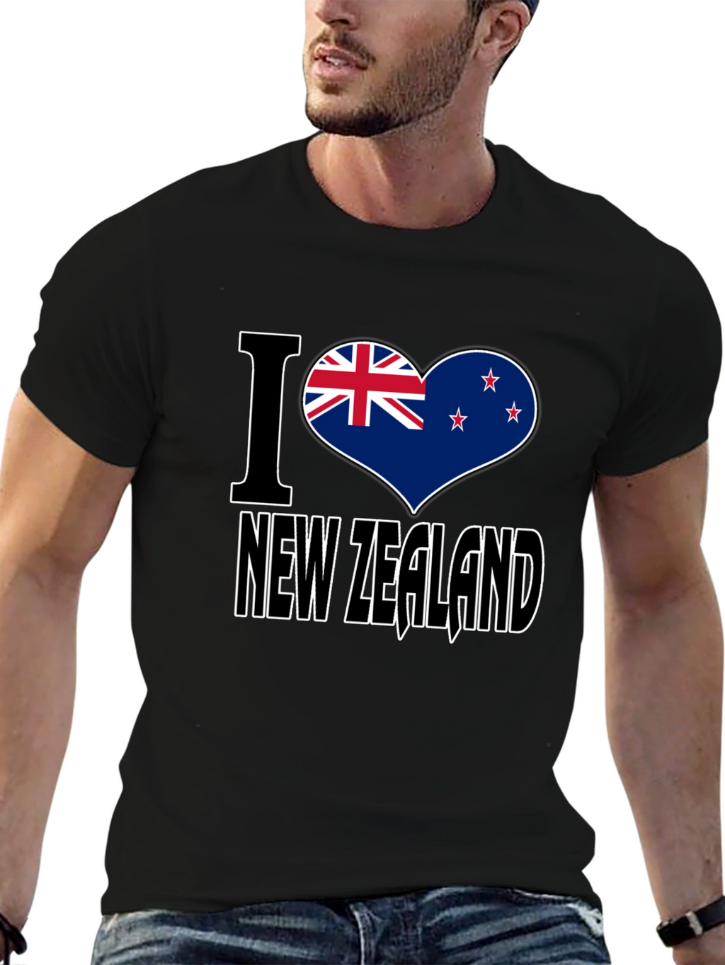 I Heart New Zealand Black T-Shirt