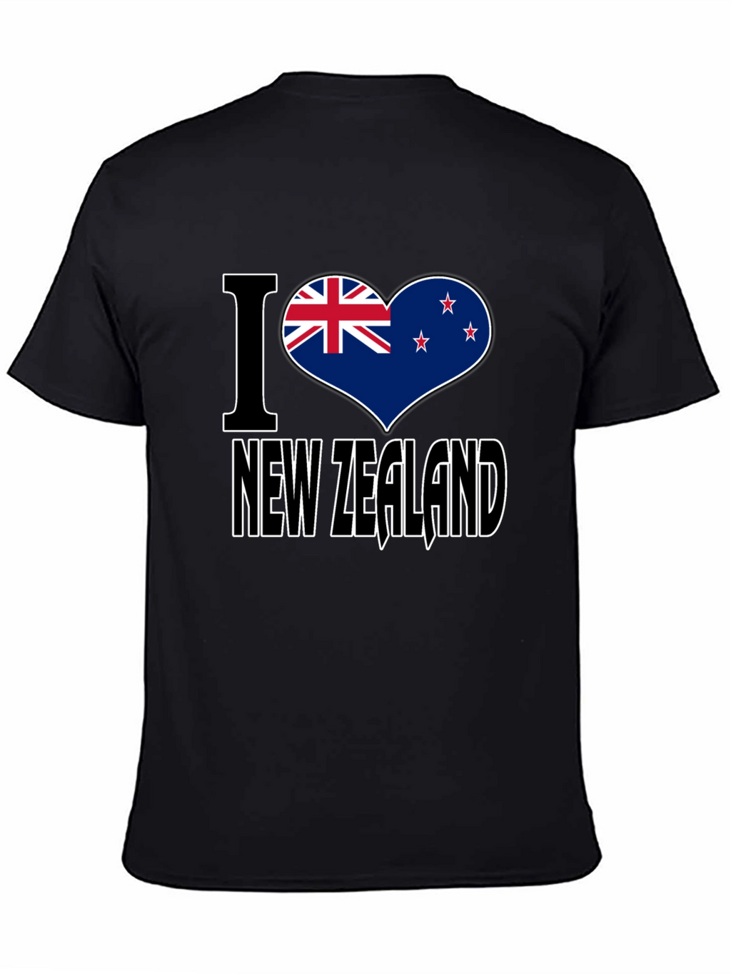 I Heart New Zealand Black T-Shirt