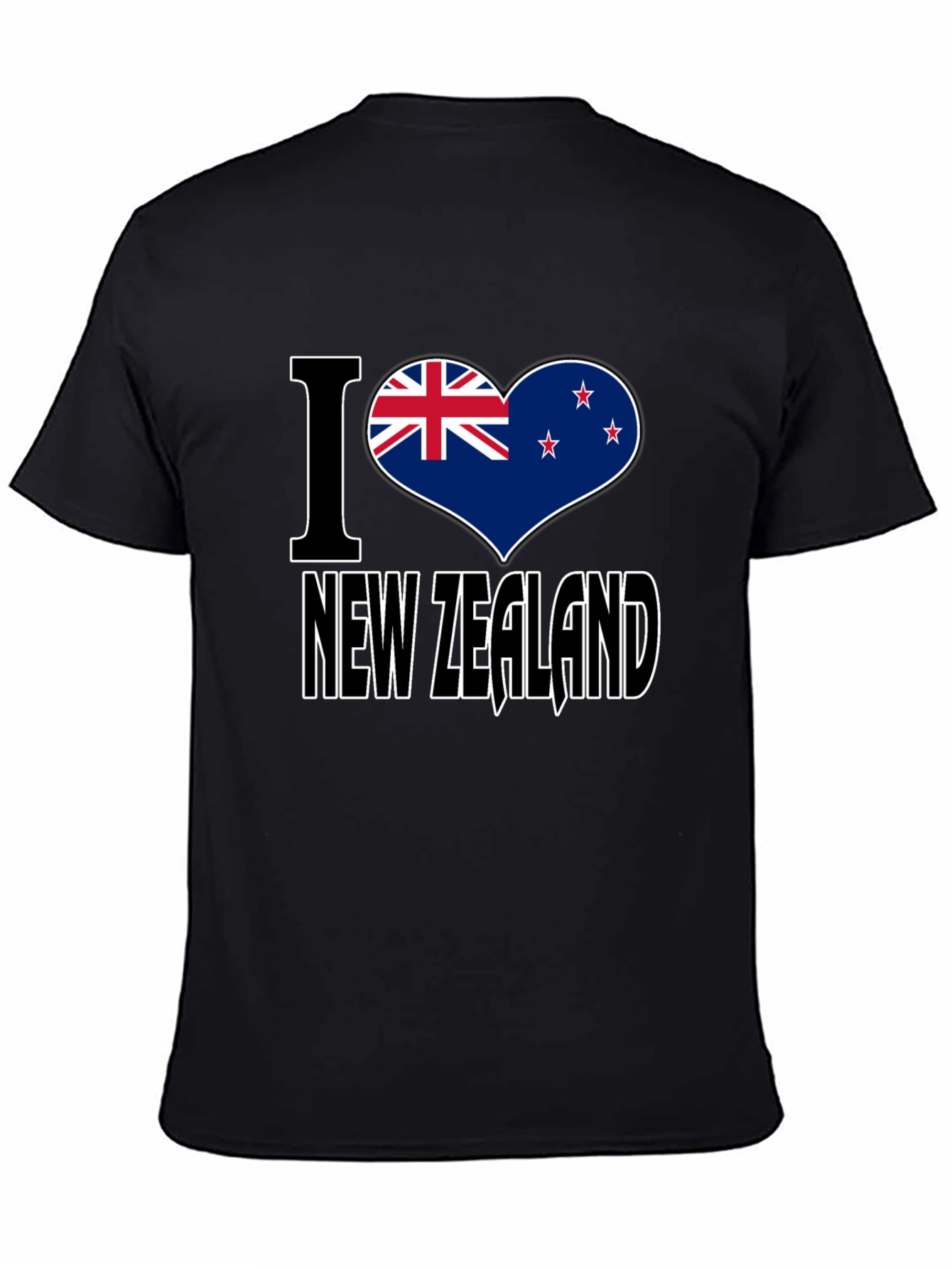 I Heart New Zealand Black T-Shirt