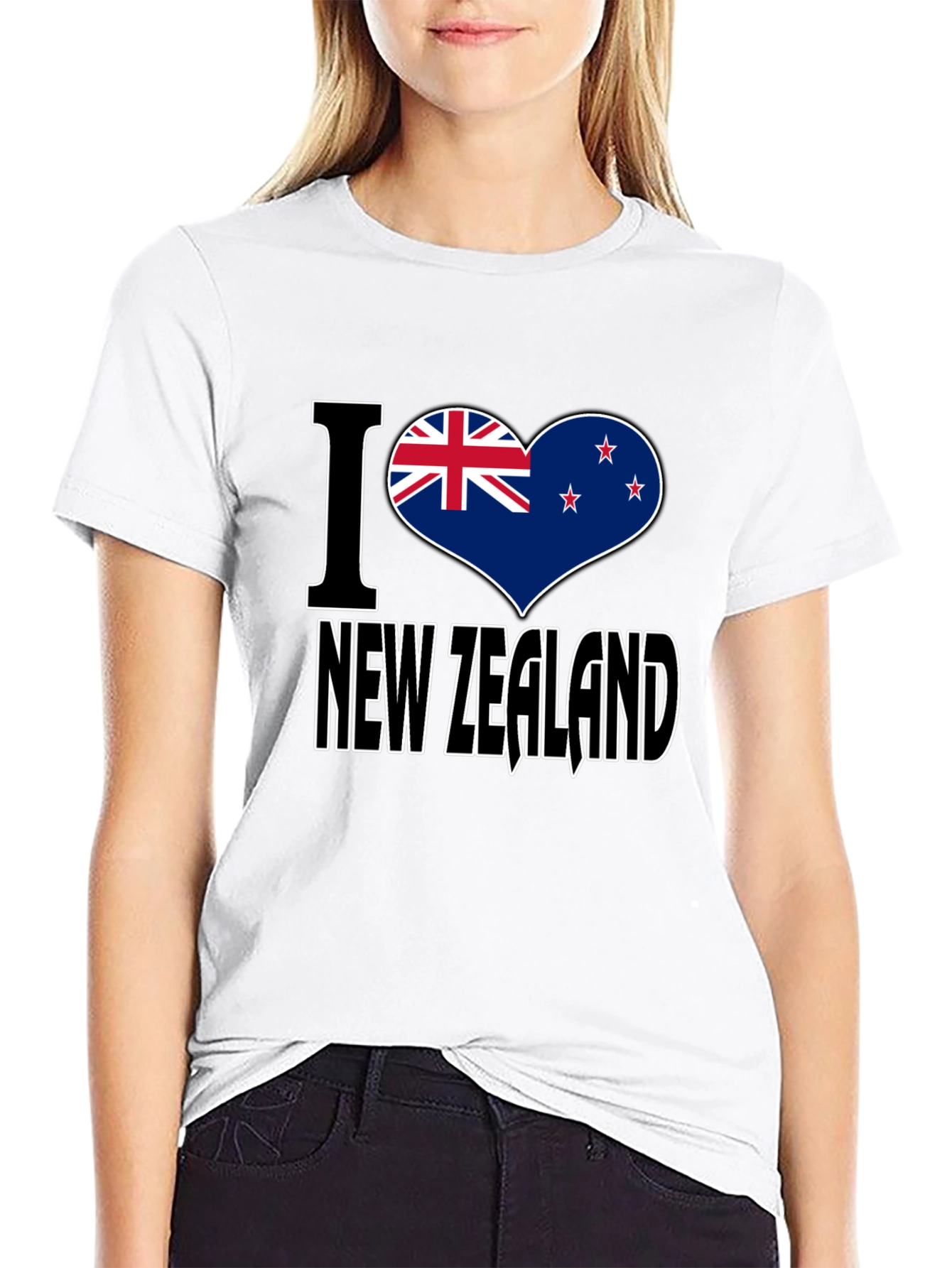 I Heart New Zealand Black T-Shirt