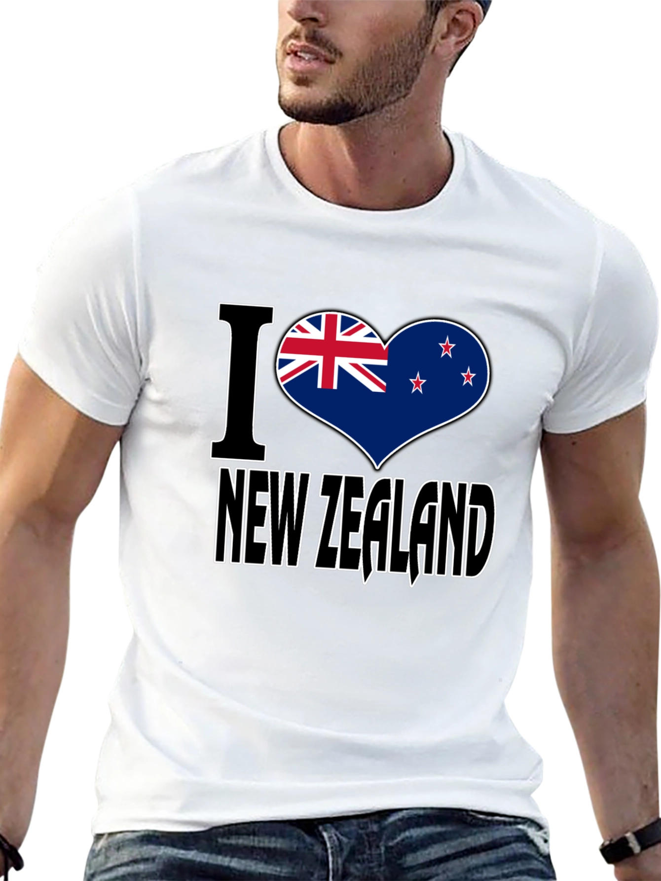 I Heart New Zealand Black T-Shirt