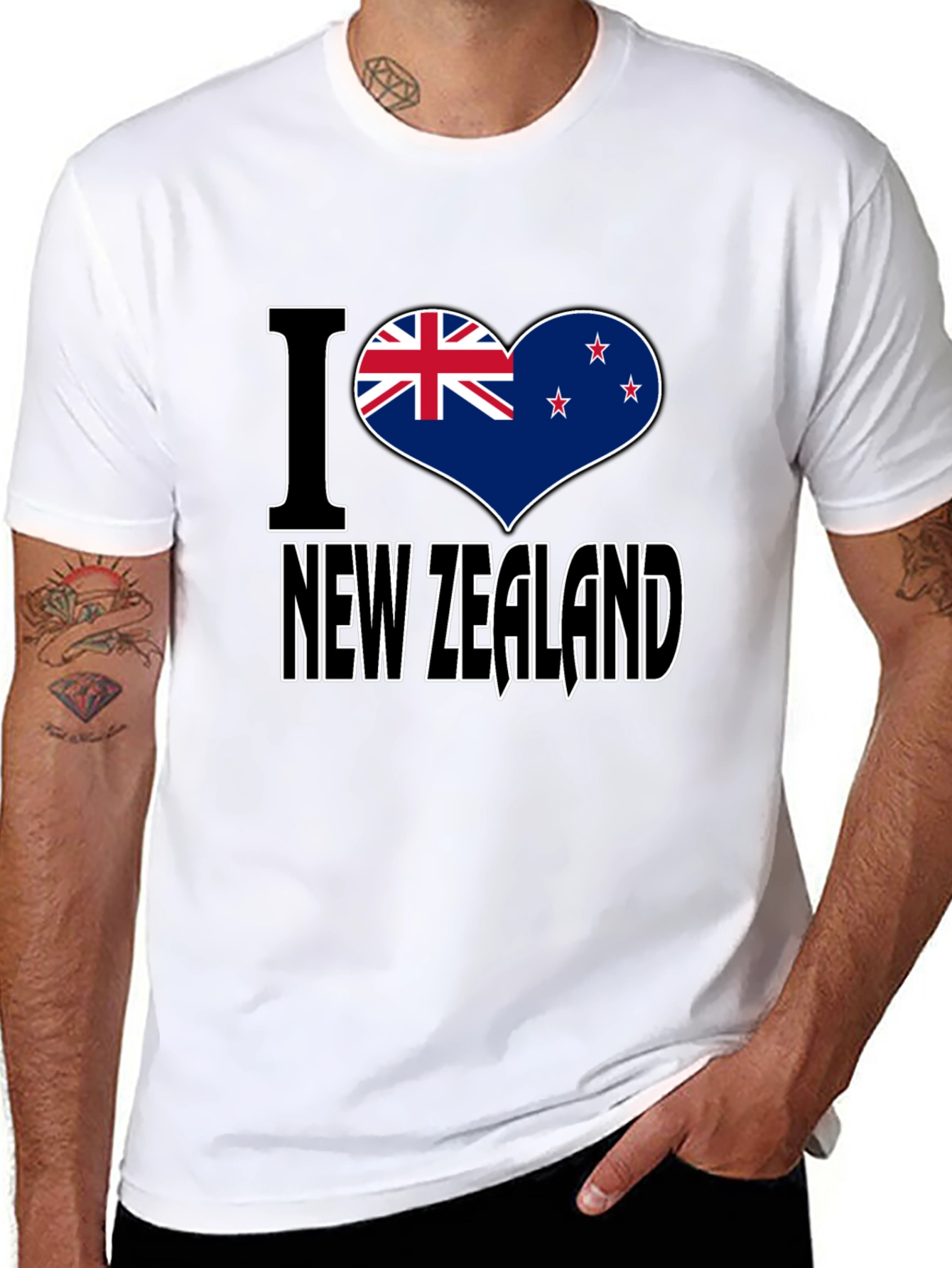 I Heart New Zealand Black T-Shirt