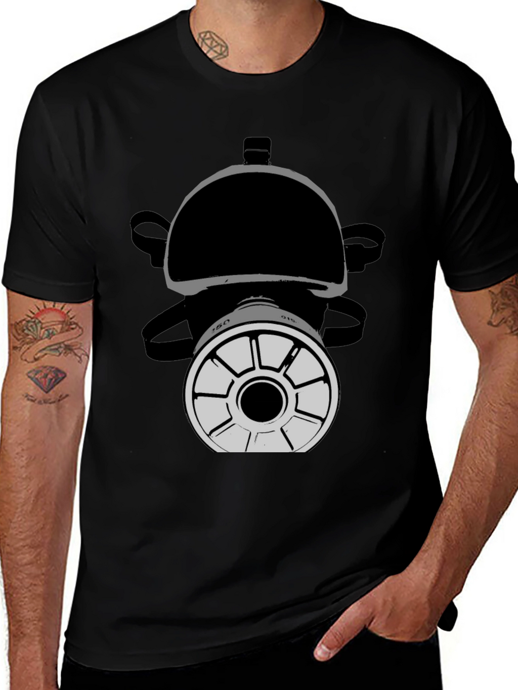 Gas Mask Graphic Tee - Bold Statement Shirt