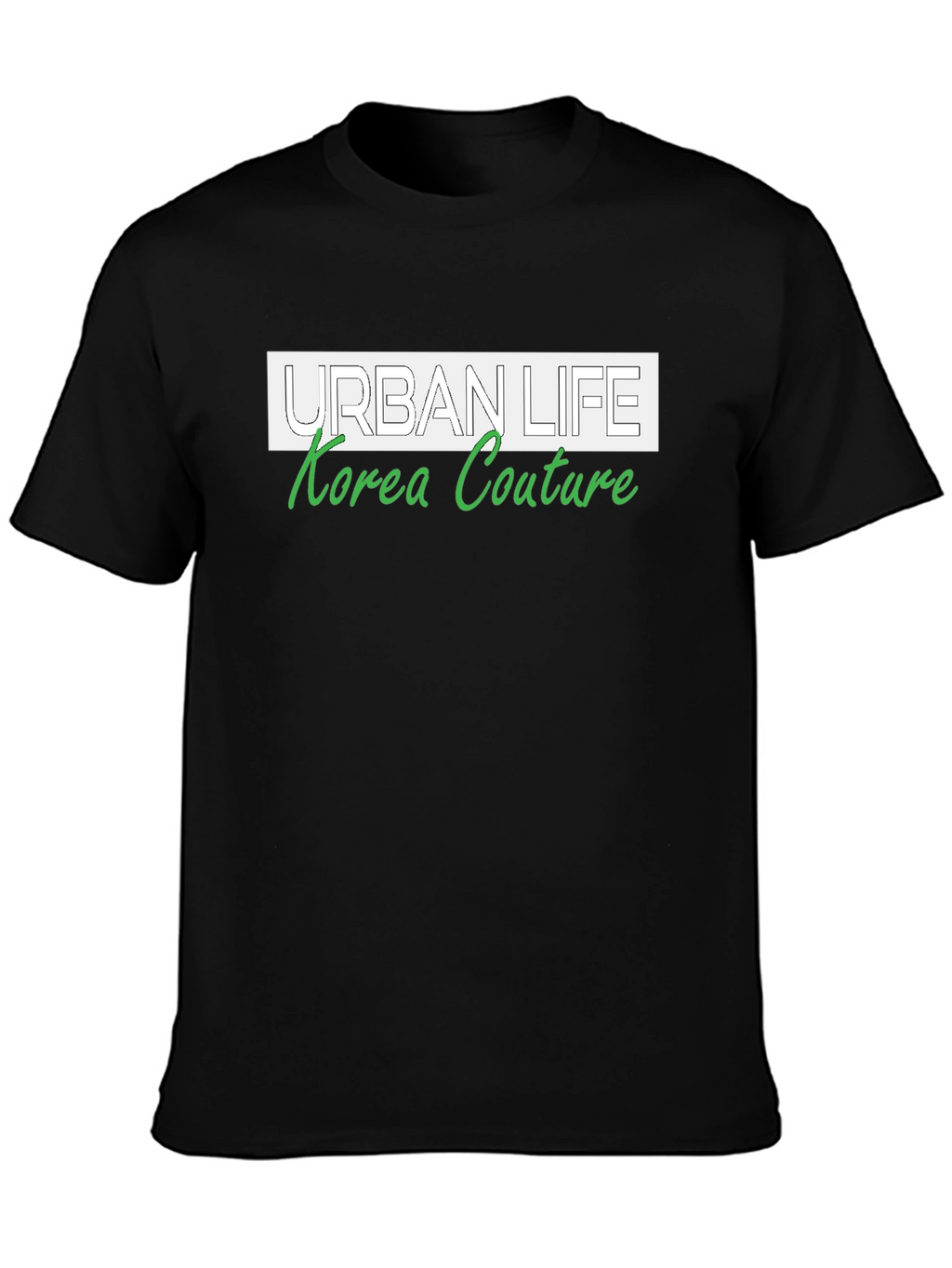 Urban Life Korea Couture Black Graphic Tee