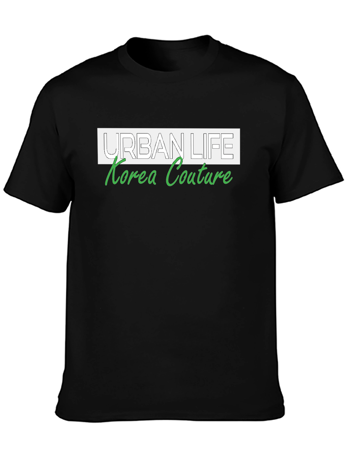 Urban Life Korea Couture Black Graphic Tee