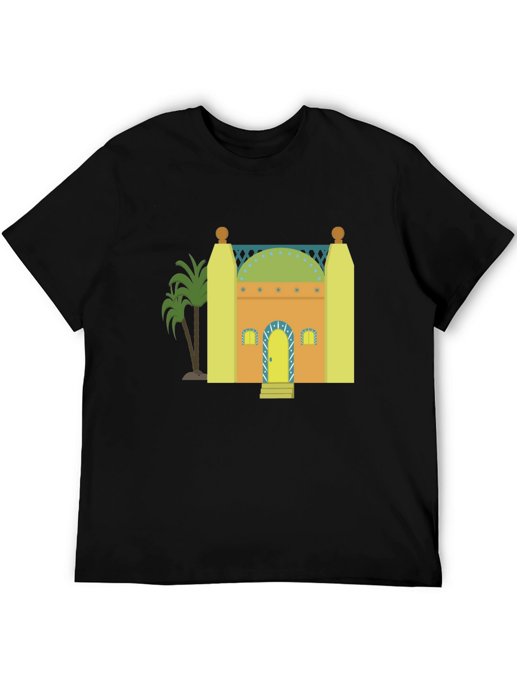 Mosque Graphic T-Shirt - Black Cotton Tee