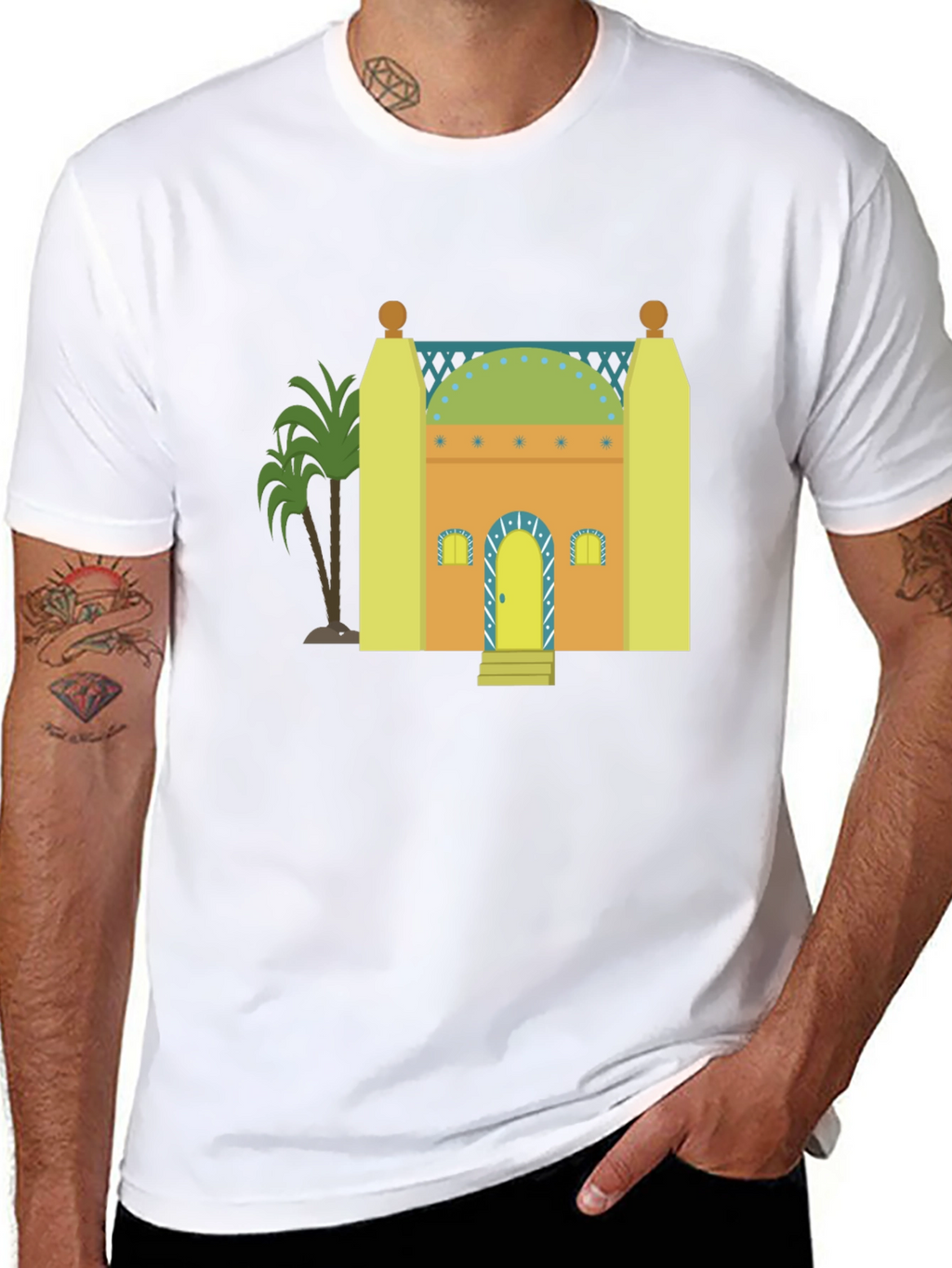 Mosque Graphic T-Shirt - Black Cotton Tee