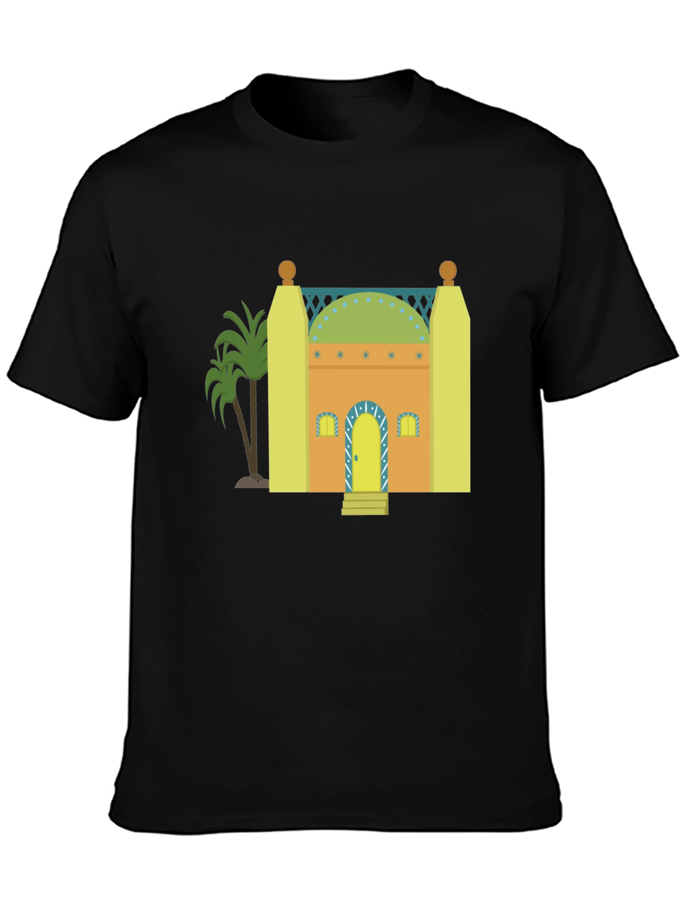 Mosque Graphic T-Shirt - Black Cotton Tee