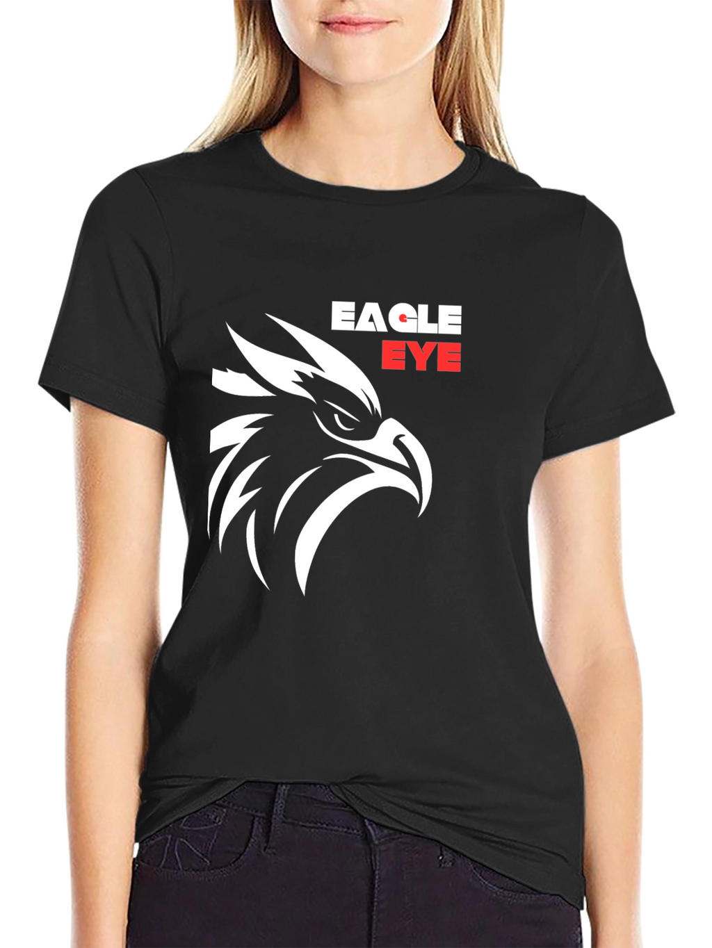 Eagle Eye Black T-Shirt - Bold Graphic Tee