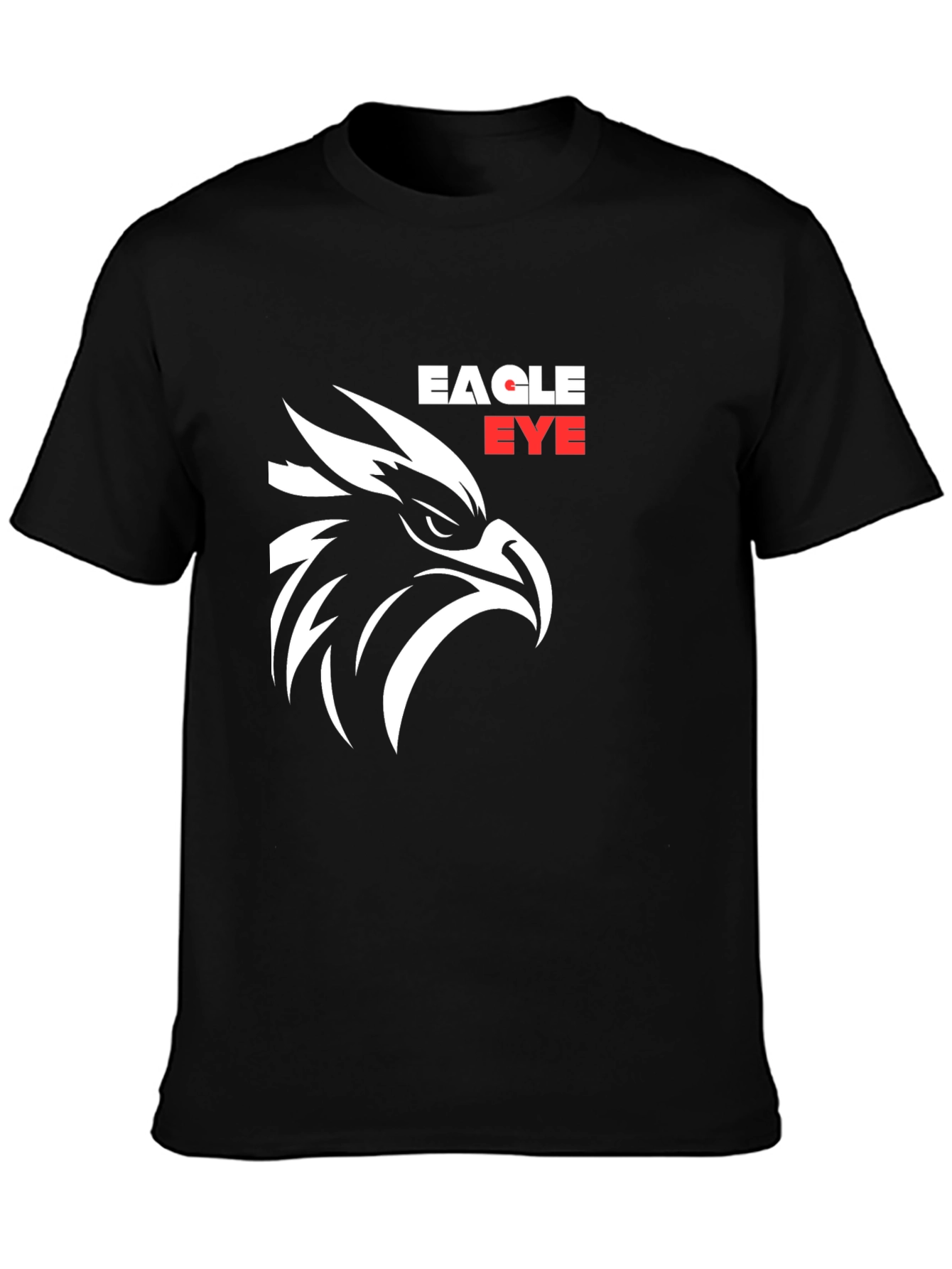 Eagle Eye Black T-Shirt - Bold Graphic Tee