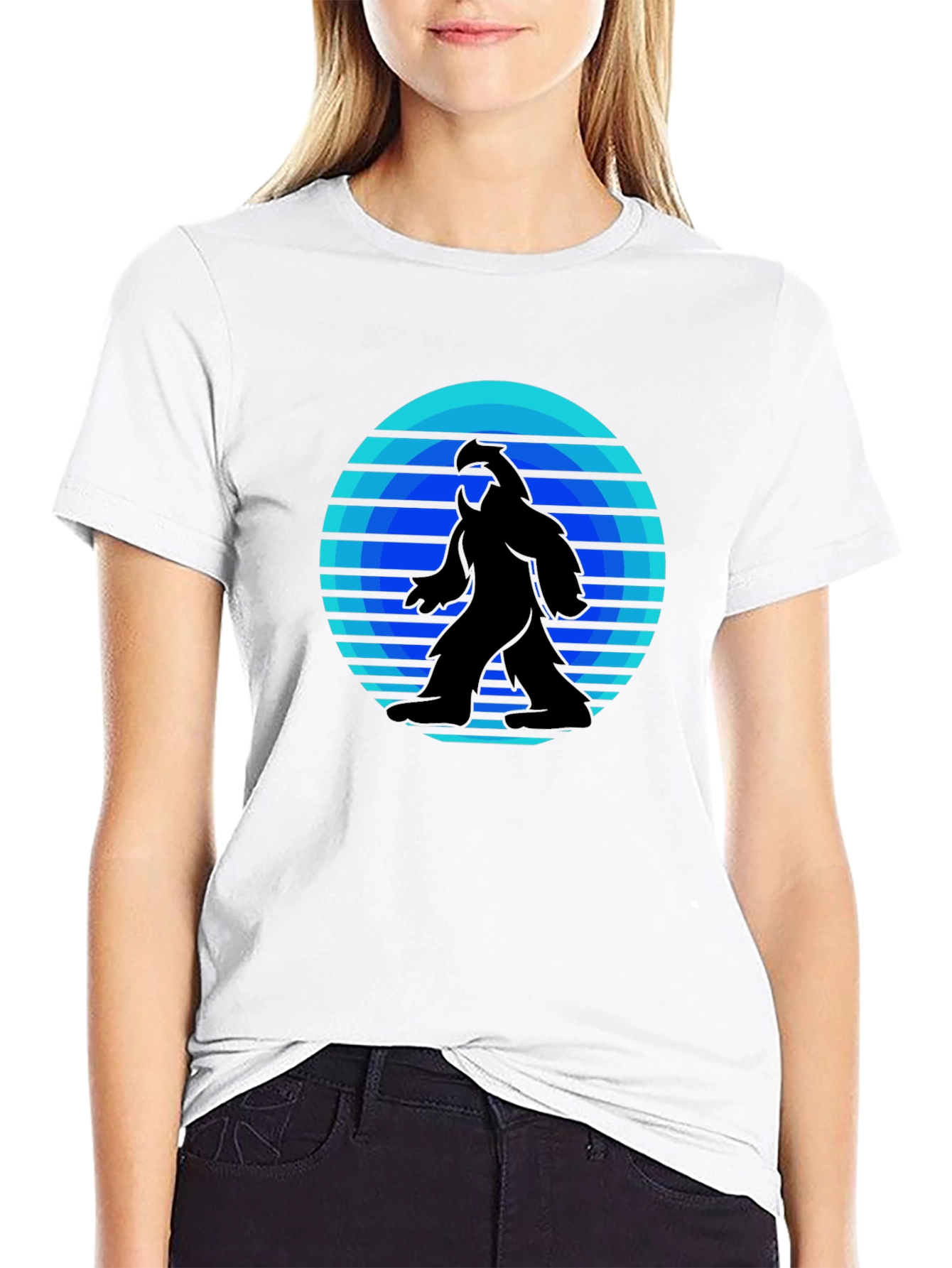 Retro Bigfoot T-Shirt - Black Tee