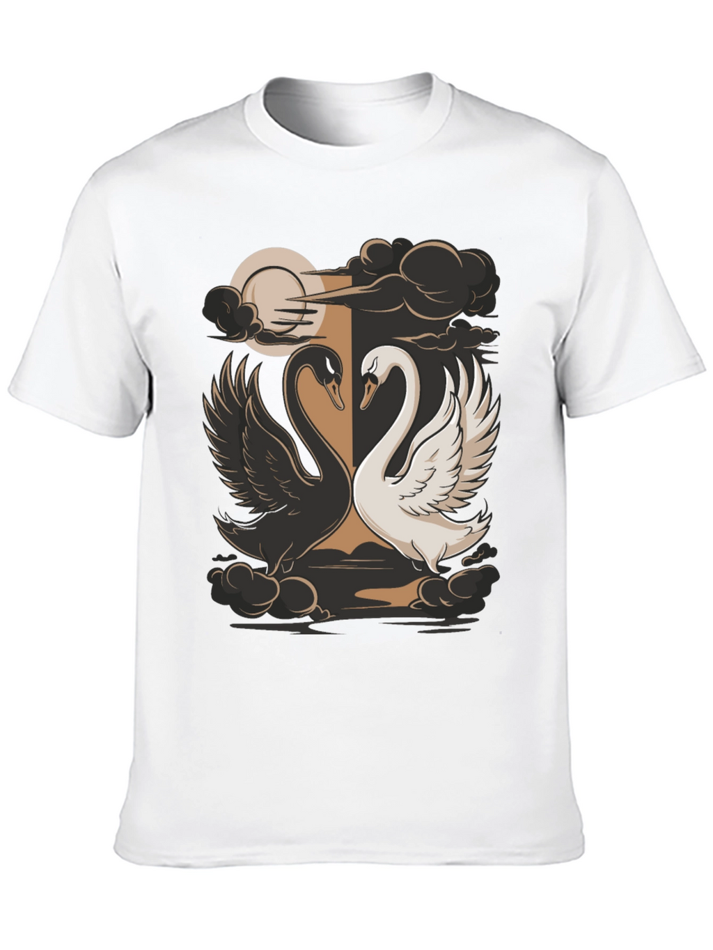 Yin Yang Swans Graphic Tee