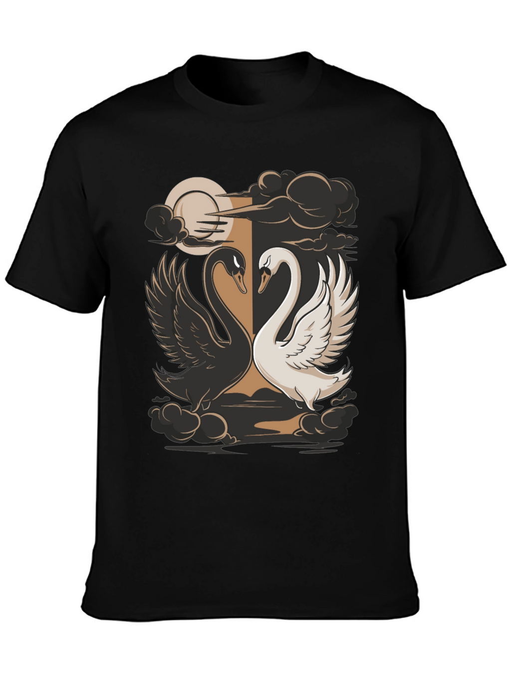 Yin Yang Swans Graphic Tee