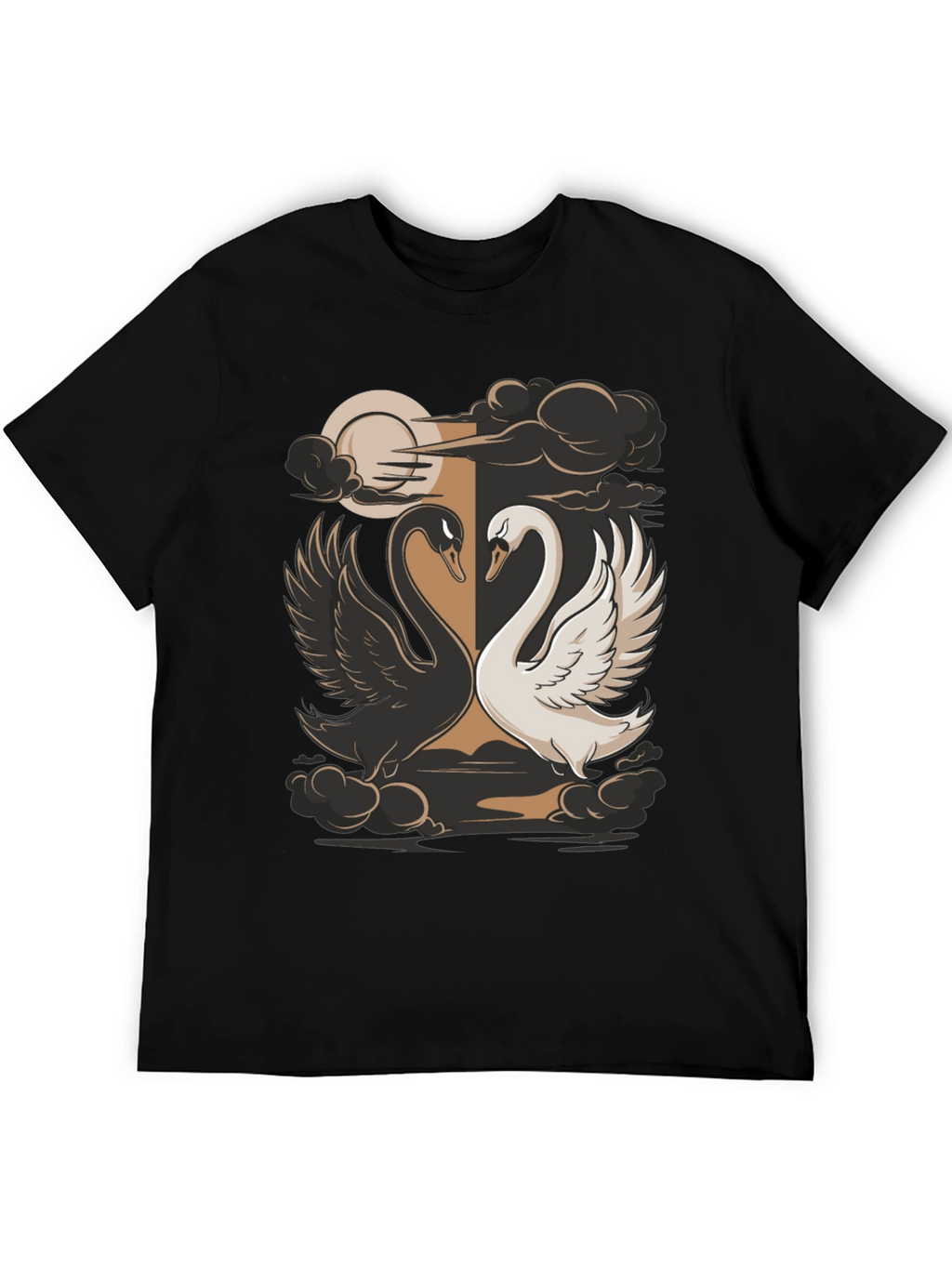 Yin Yang Swans Graphic Tee