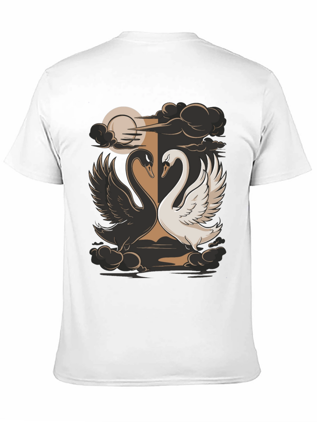 Yin Yang Swans Graphic Tee