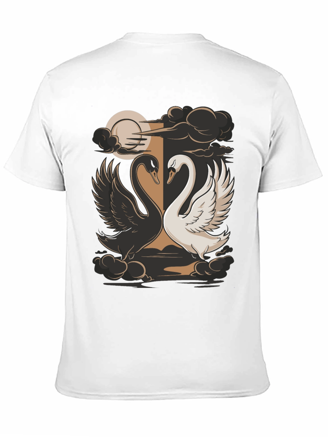 Yin Yang Swans Graphic Tee