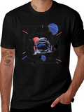 Astronaut Graphic Tee - Space Helmet Design