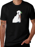 Unique Graphic Print Black T-Shirt