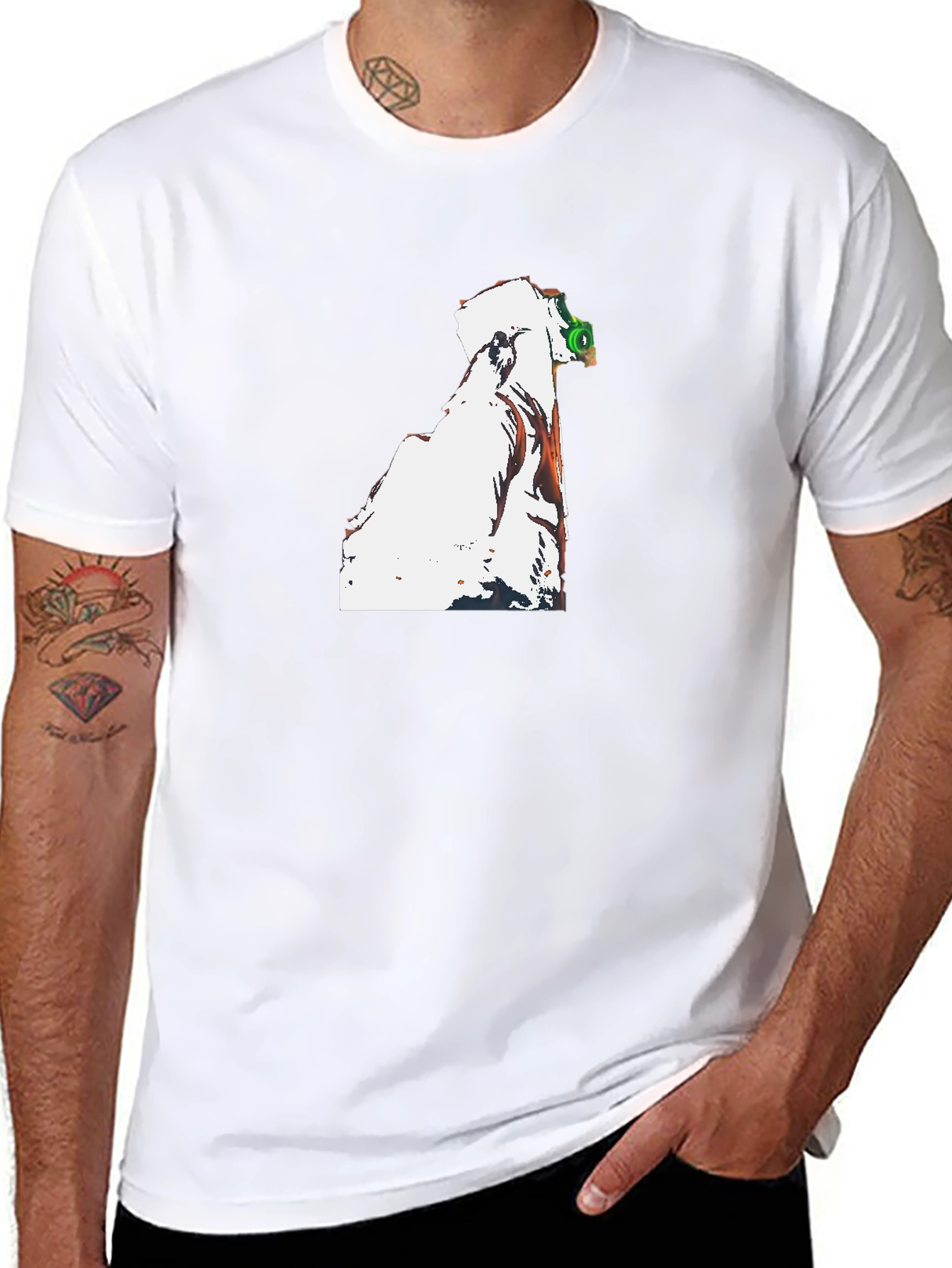 Unique Graphic Print Black T-Shirt