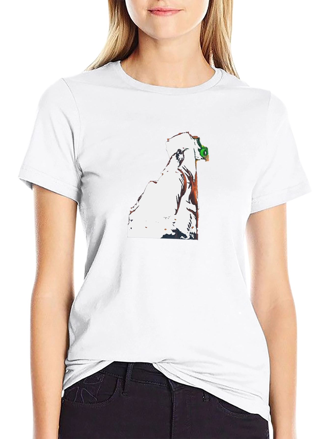Unique Graphic Print Black T-Shirt
