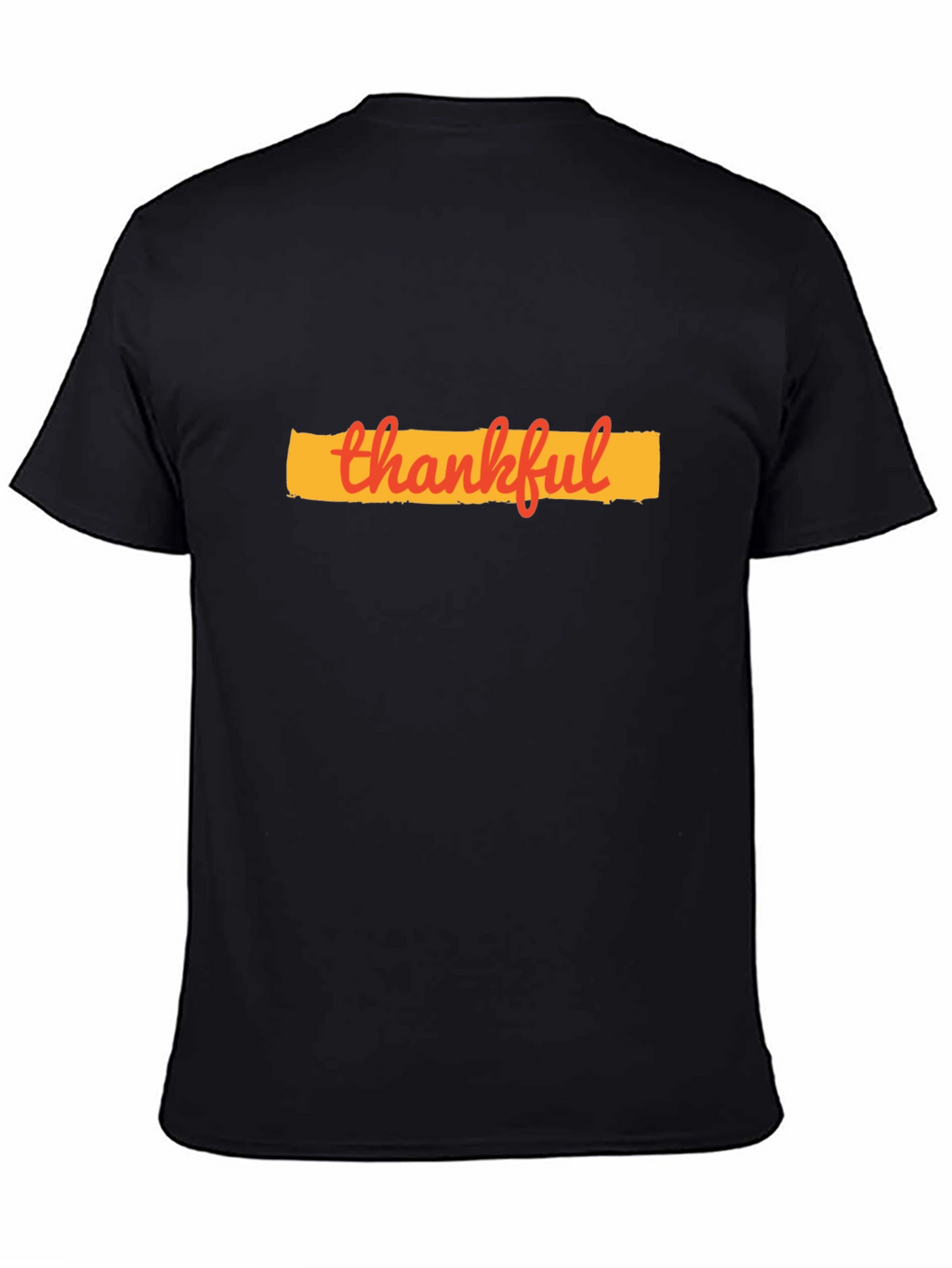 Thankful Graphic T-Shirt - Black Cotton Blend Tee