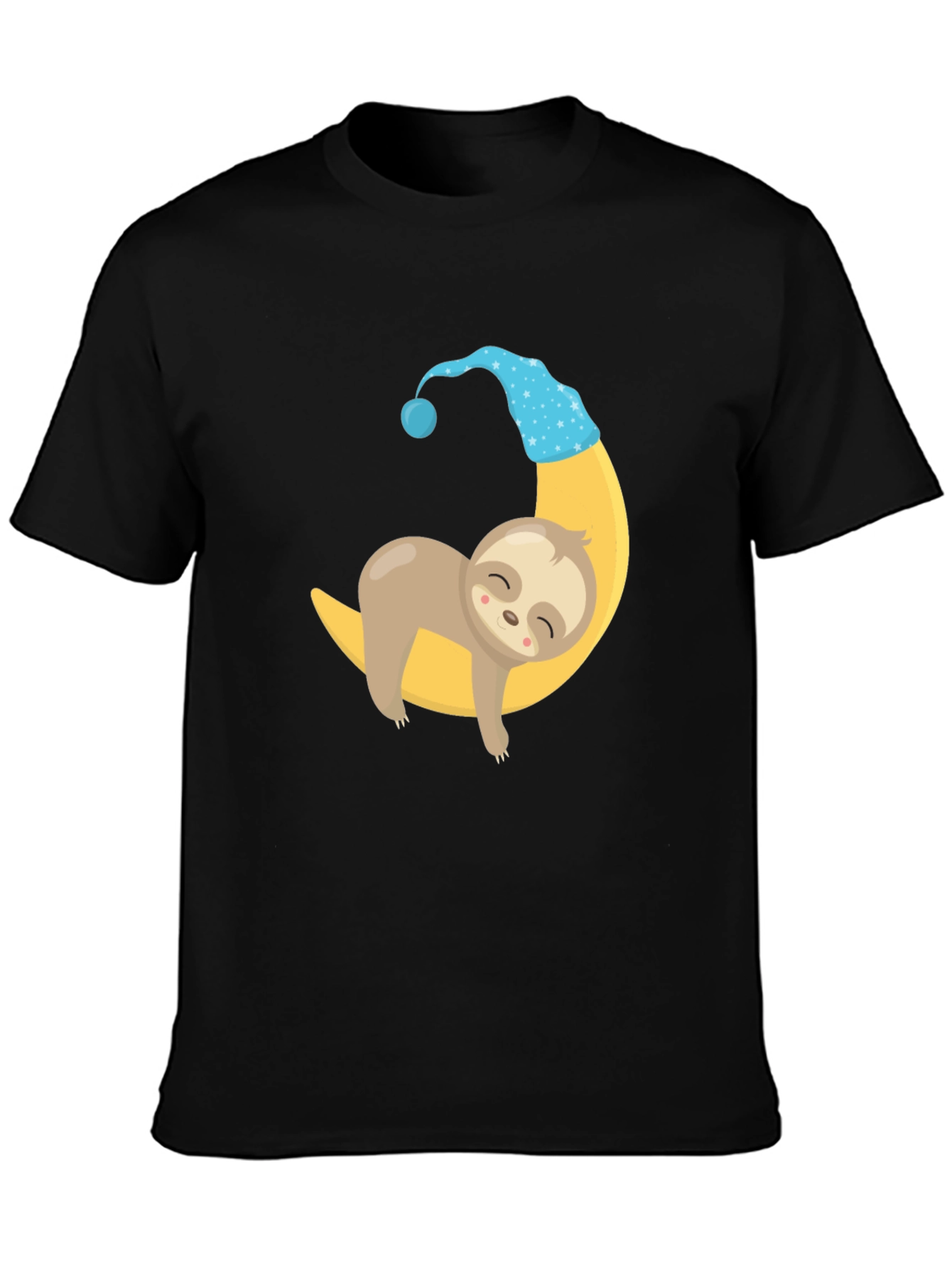 Sleepy Sloth Moon Graphic Tee - Comfortable & Stylish