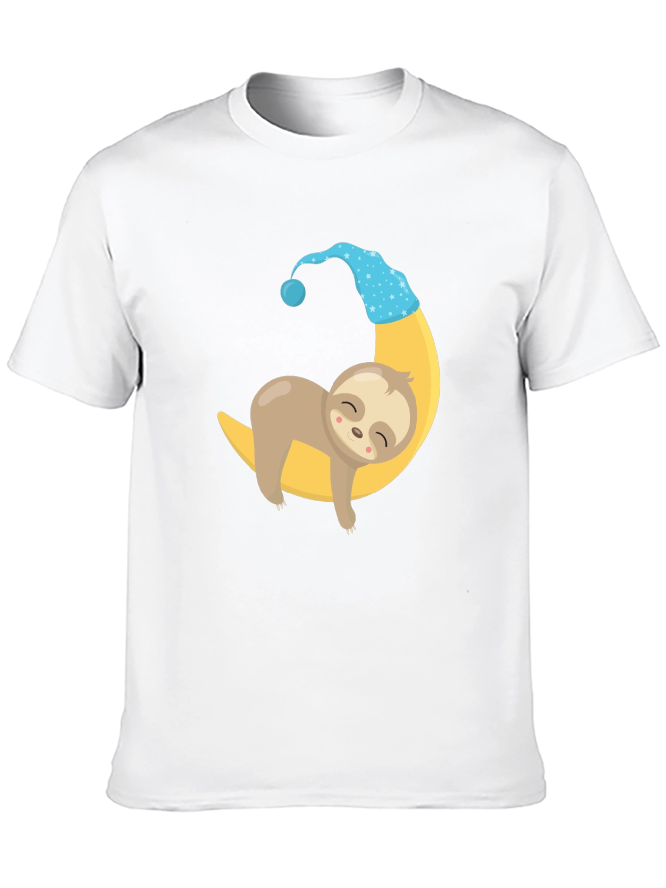 Sleepy Sloth Moon Graphic Tee - Comfortable & Stylish