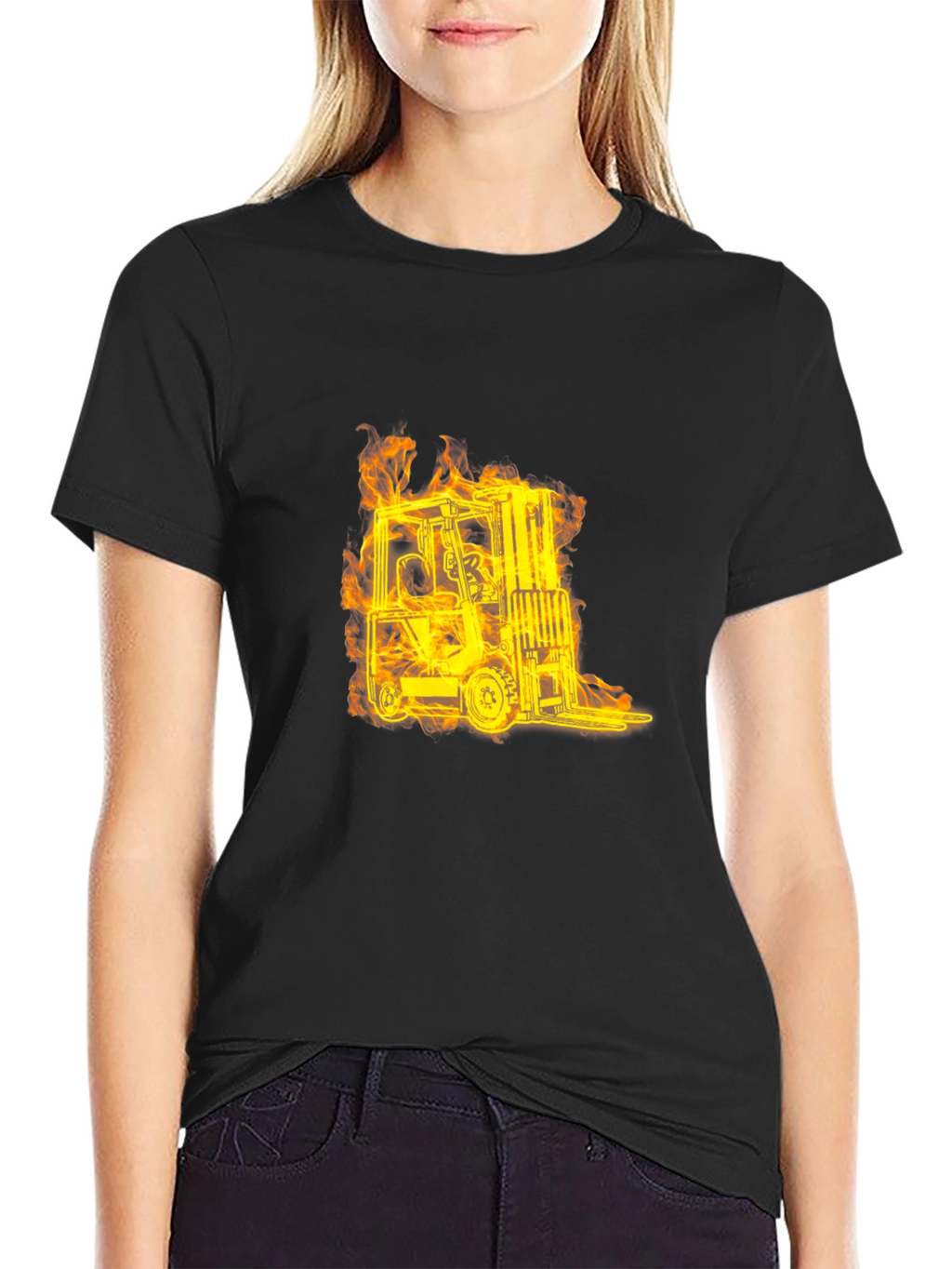 Flaming Forklift Graphic Tee