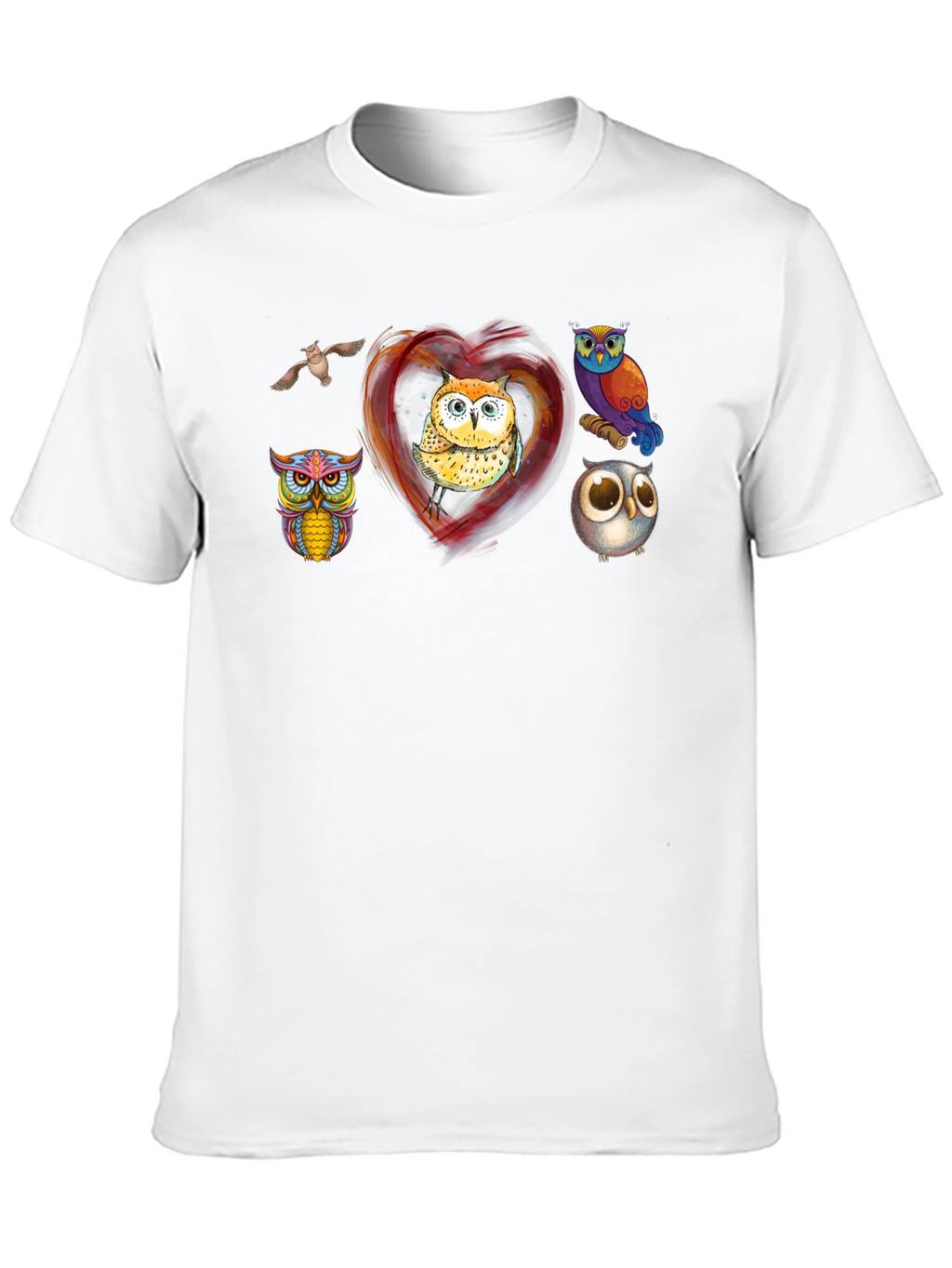 Owl Heart Graphic T-Shirt