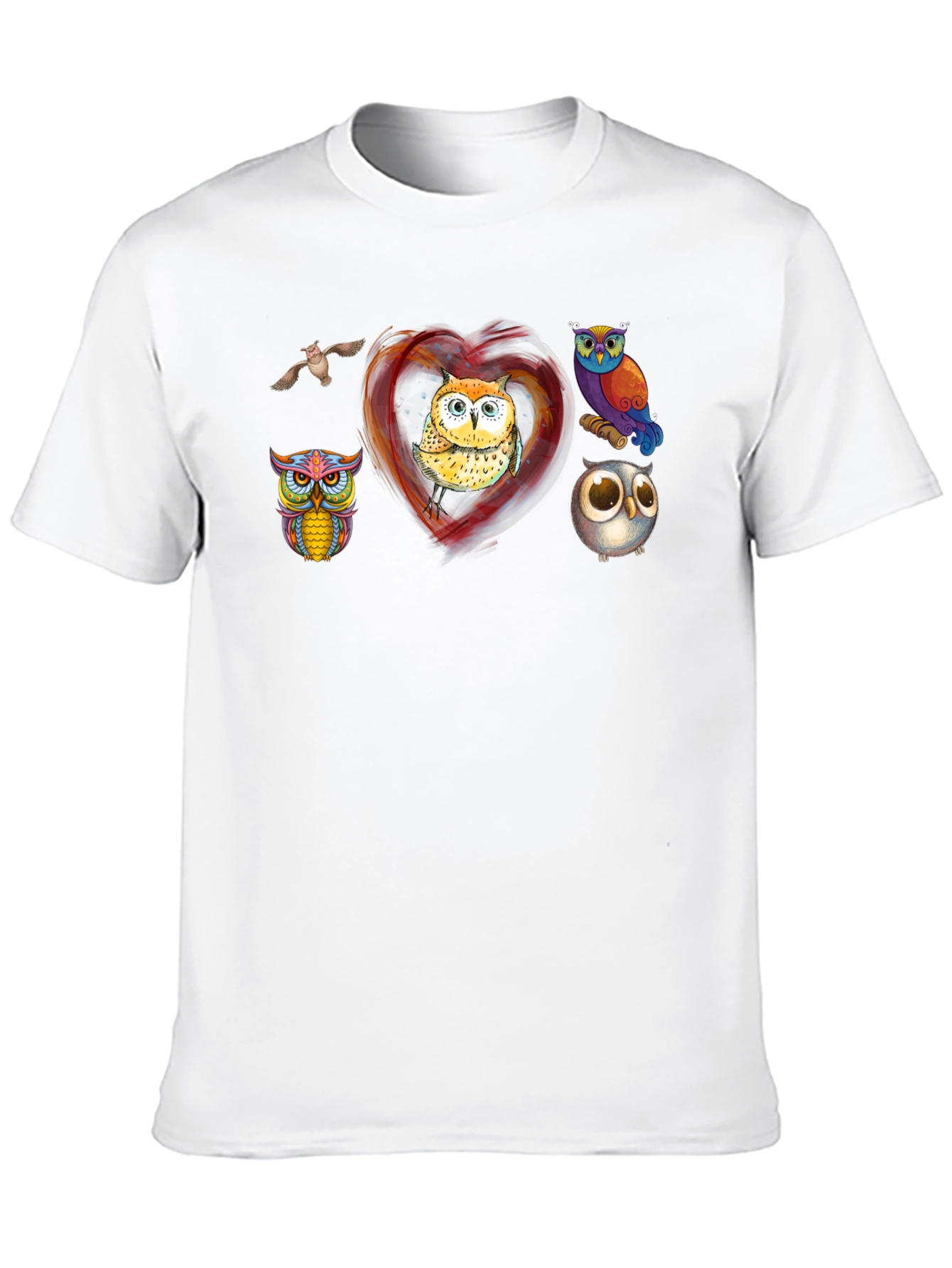 Owl Heart Graphic T-Shirt