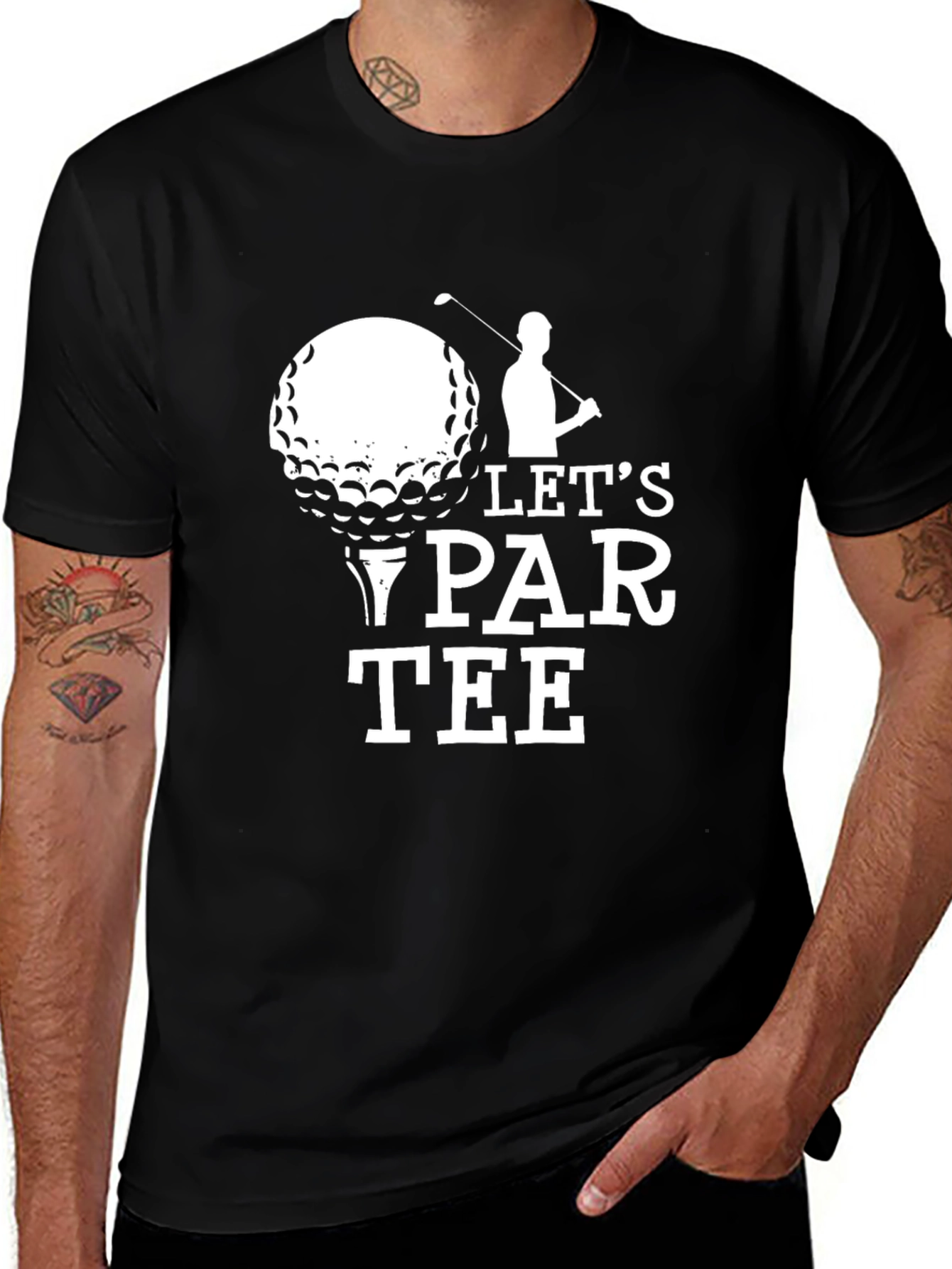 Lets Par Tee Golf T-Shirt - Black