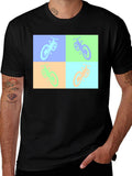 Pop Art Bicycle Graphic Black T-Shirt