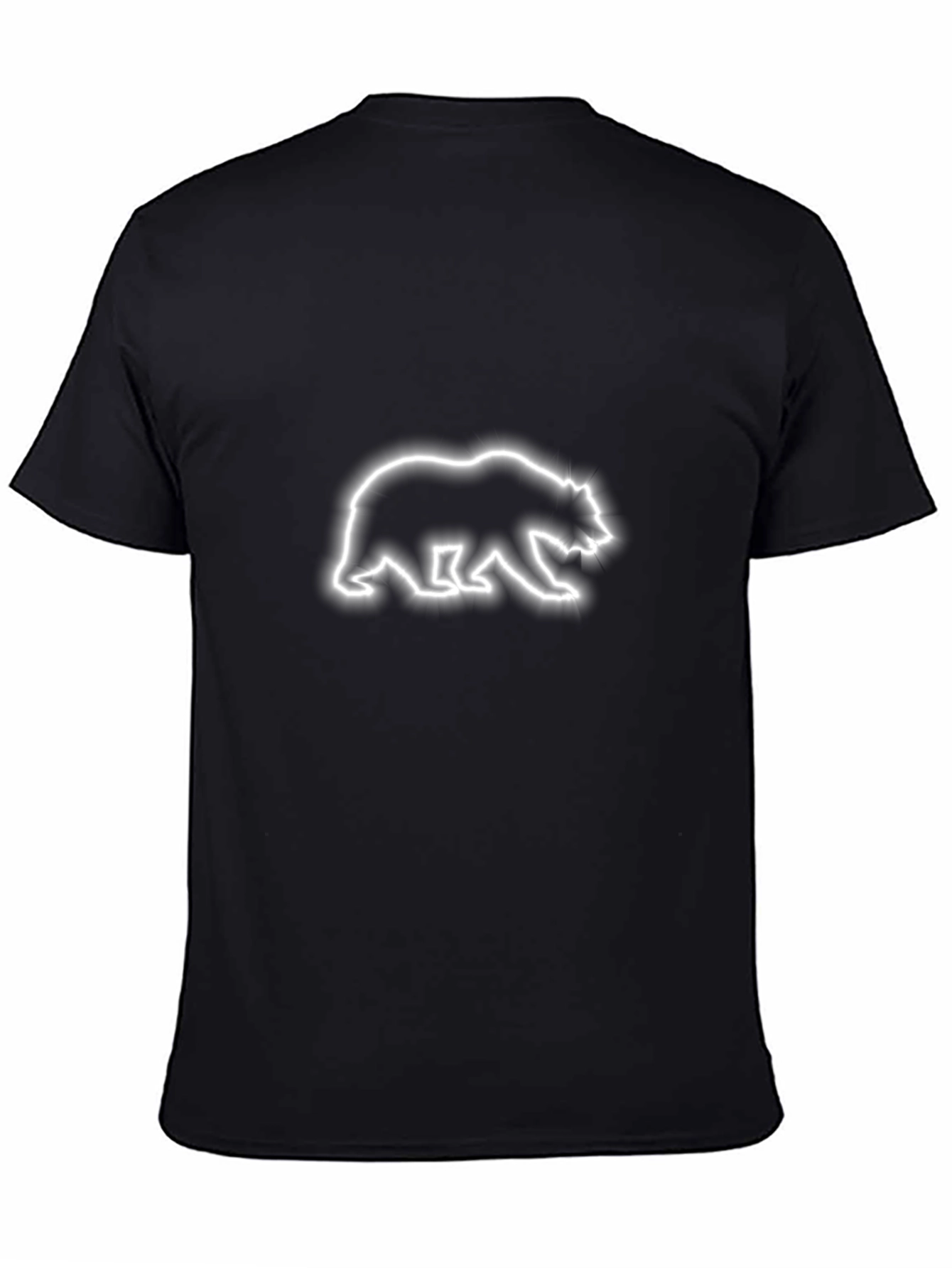 Bear Outline Graphic Tee - Casual Cool