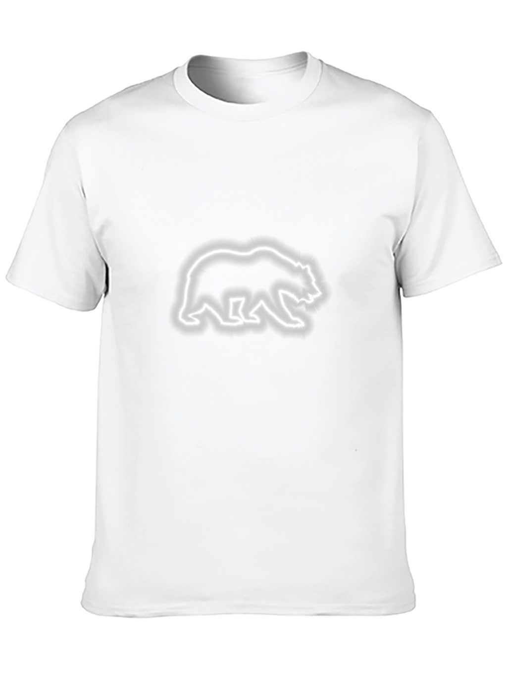 Bear Outline Graphic Tee - Casual Cool