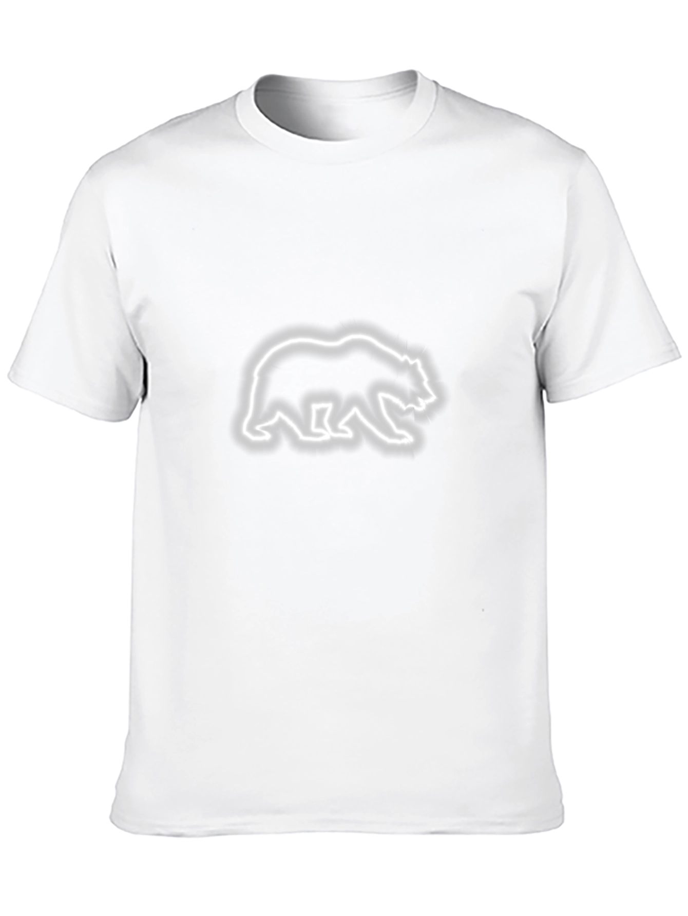 Bear Outline Graphic Tee - Casual Cool