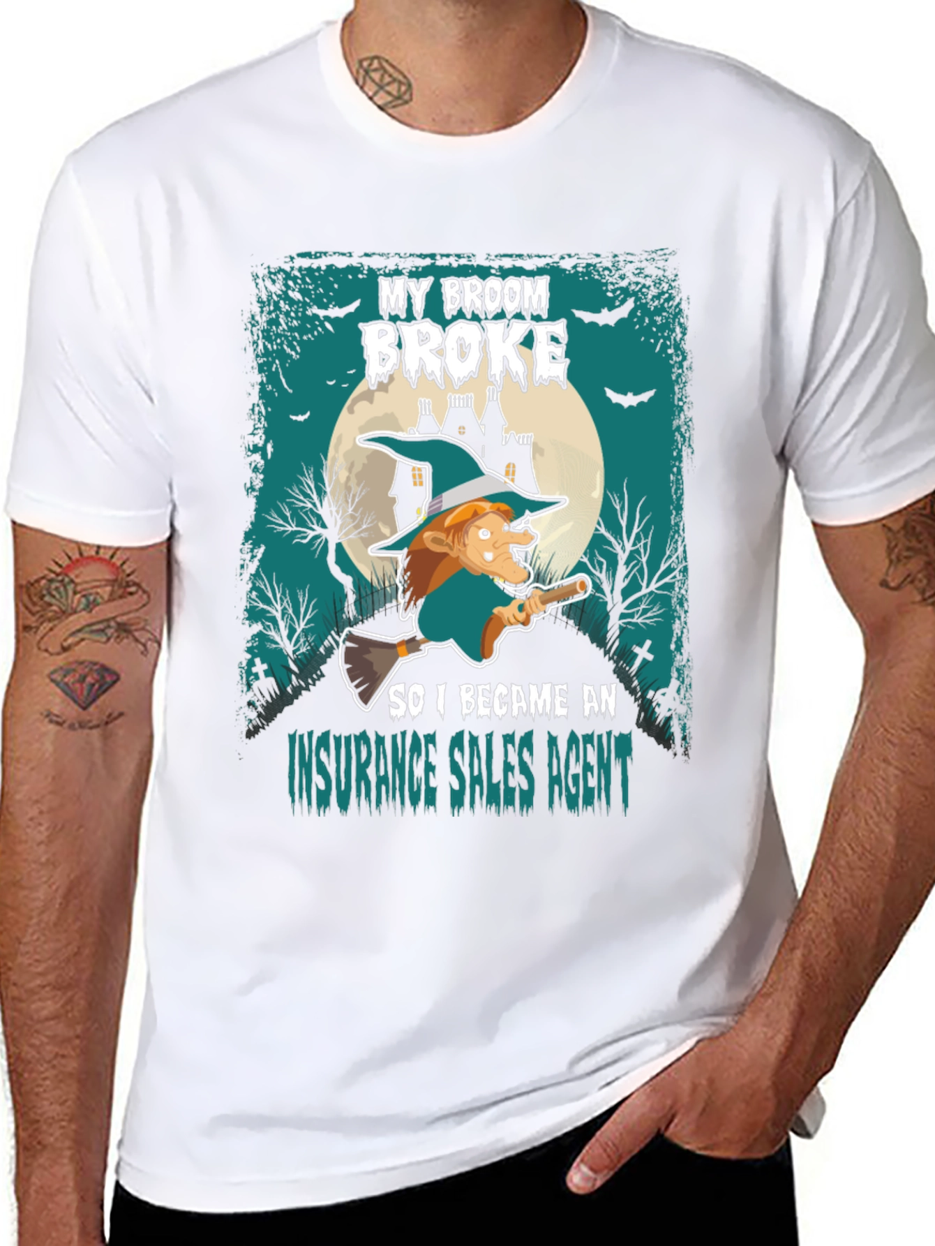 Funny Halloween Insurance Sales Agent T-Shirt