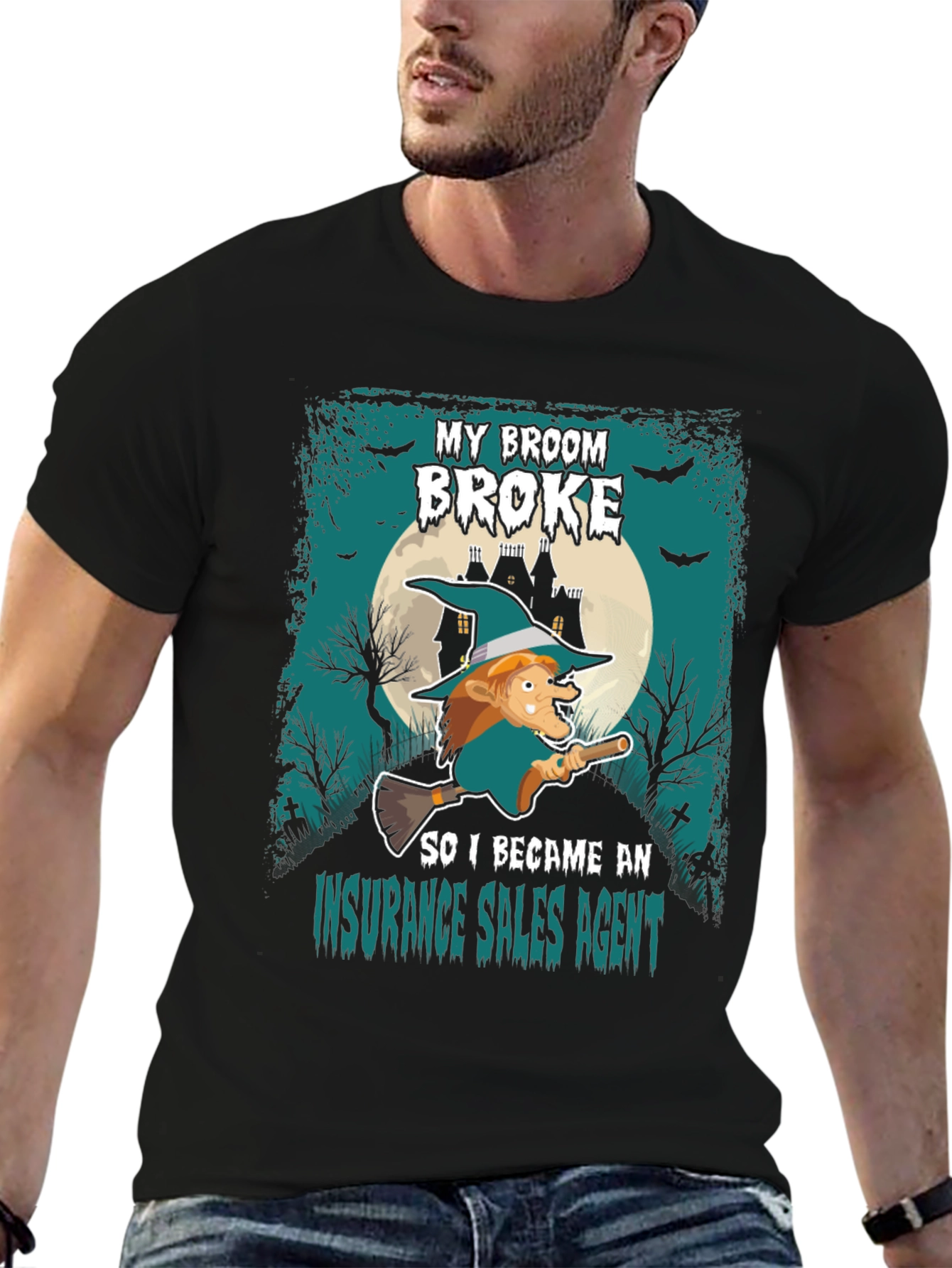 Funny Halloween Insurance Sales Agent T-Shirt