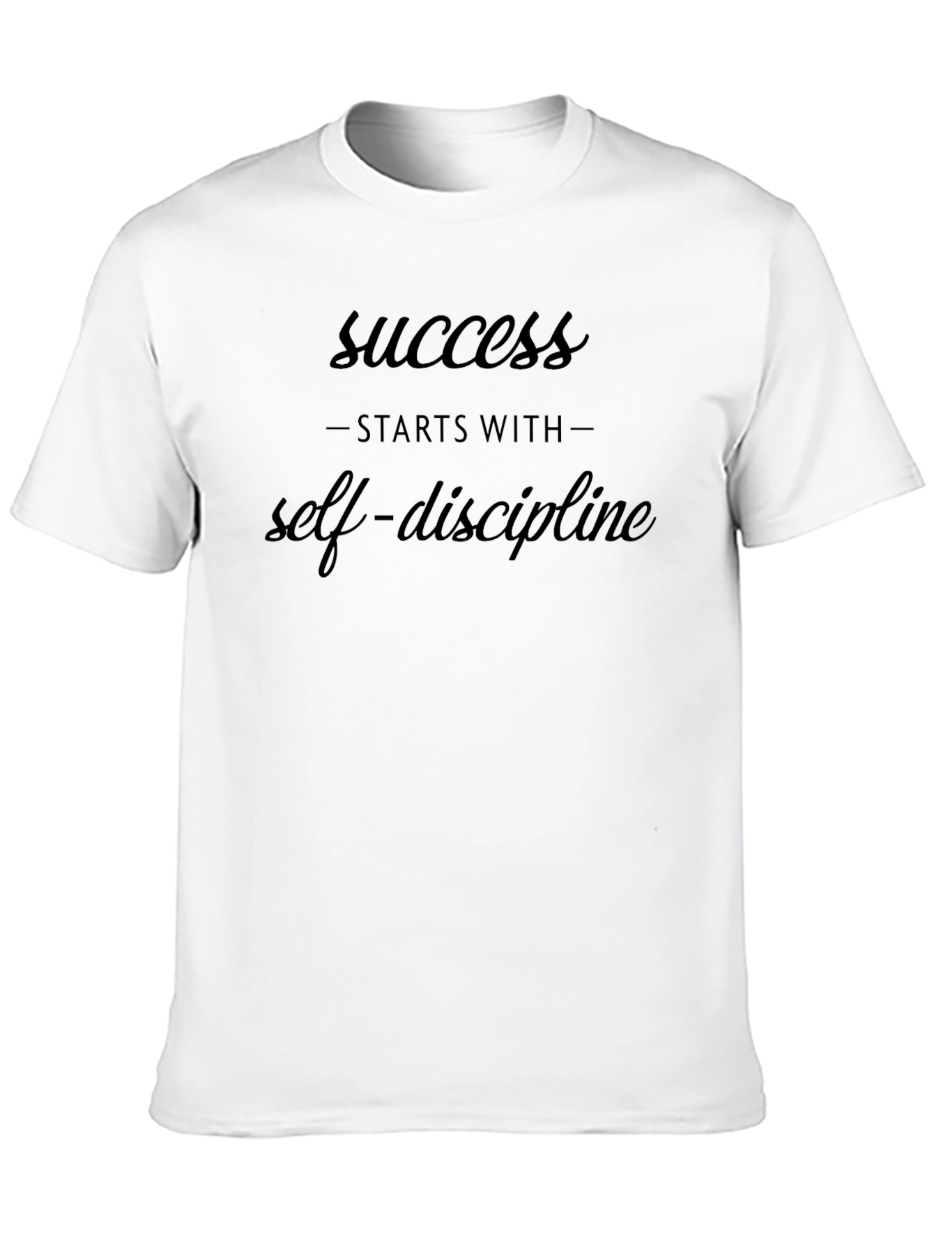 Success Starts With Self-Discipline Black T-Shirt