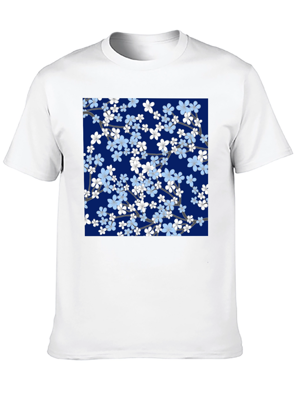 Floral Blossom Print Black T-Shirt