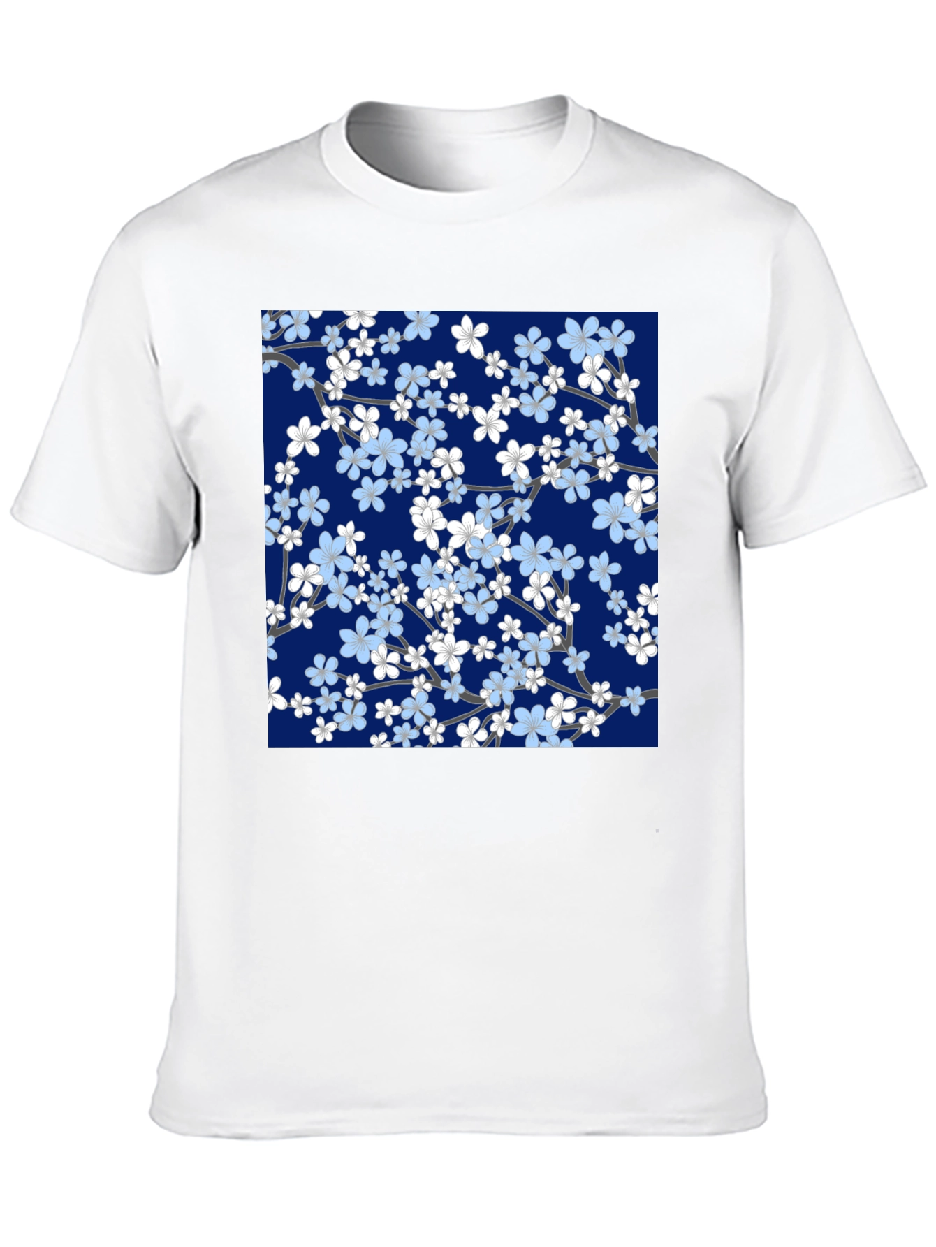 Floral Blossom Print Black T-Shirt
