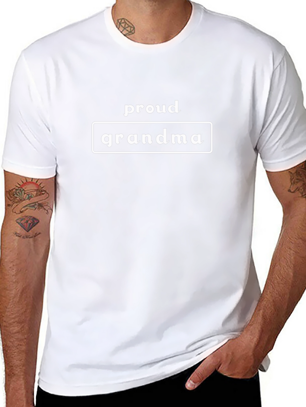 Proud Grandma T-Shirt - Black