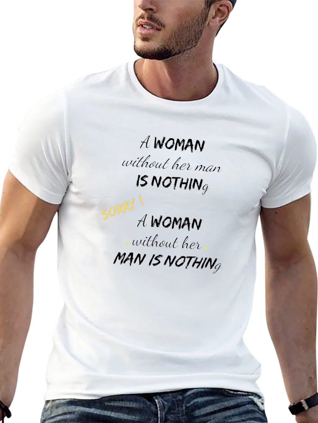 Empowering Graphic Tee: A Woman Is Nothing Reversal