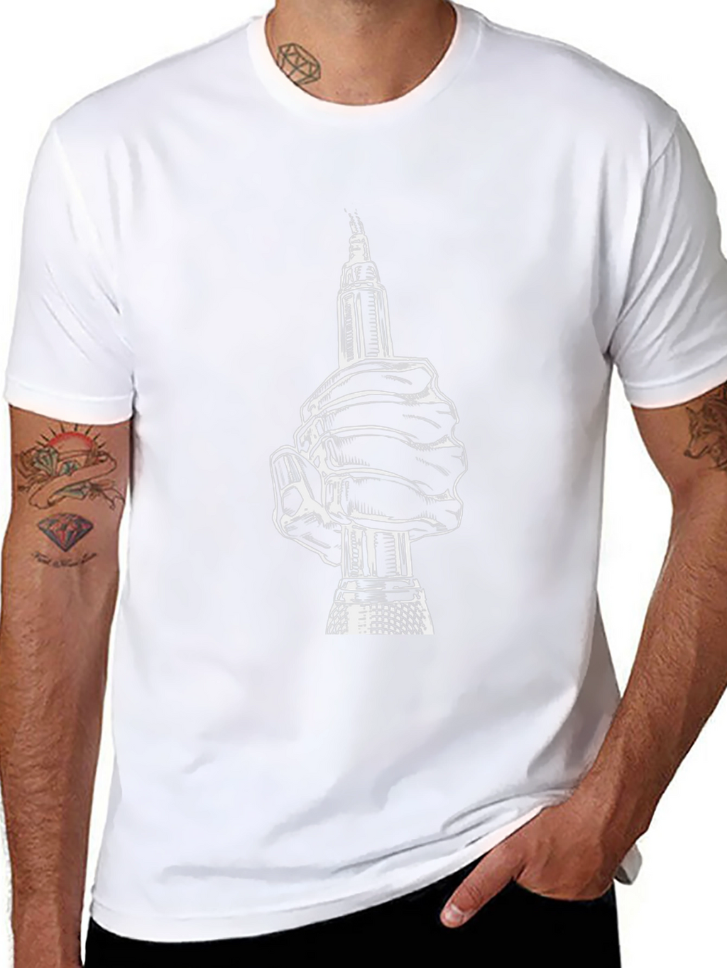 Tattoo Artist Hand Black T-Shirt