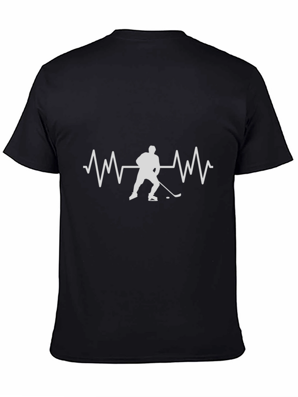 Hockey Heartbeat T-Shirt - Black