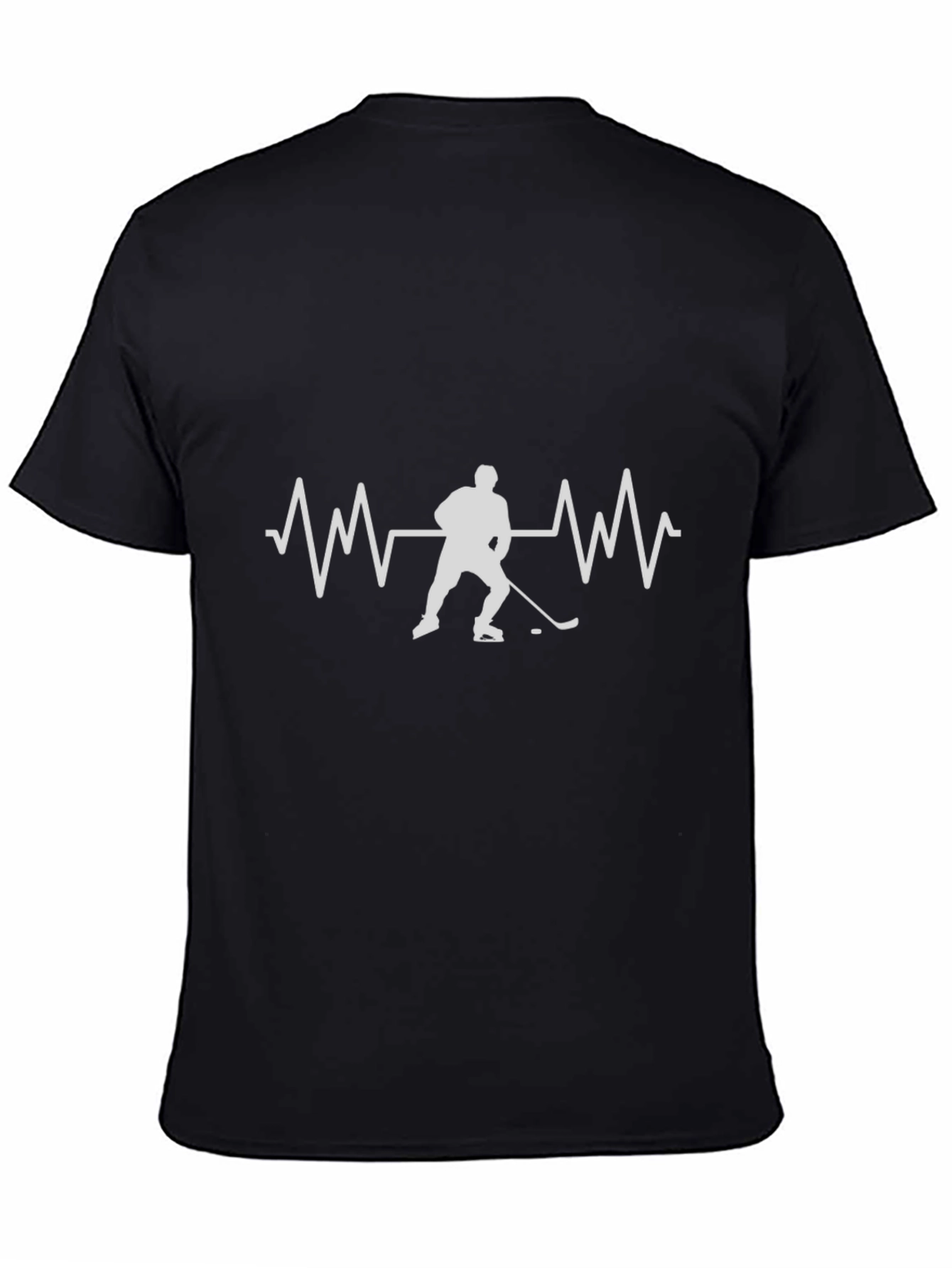 Hockey Heartbeat T-Shirt - Black