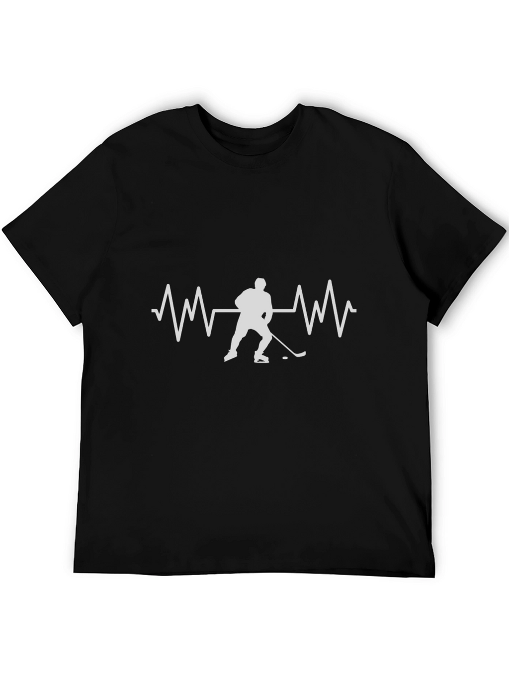 Hockey Heartbeat T-Shirt - Black