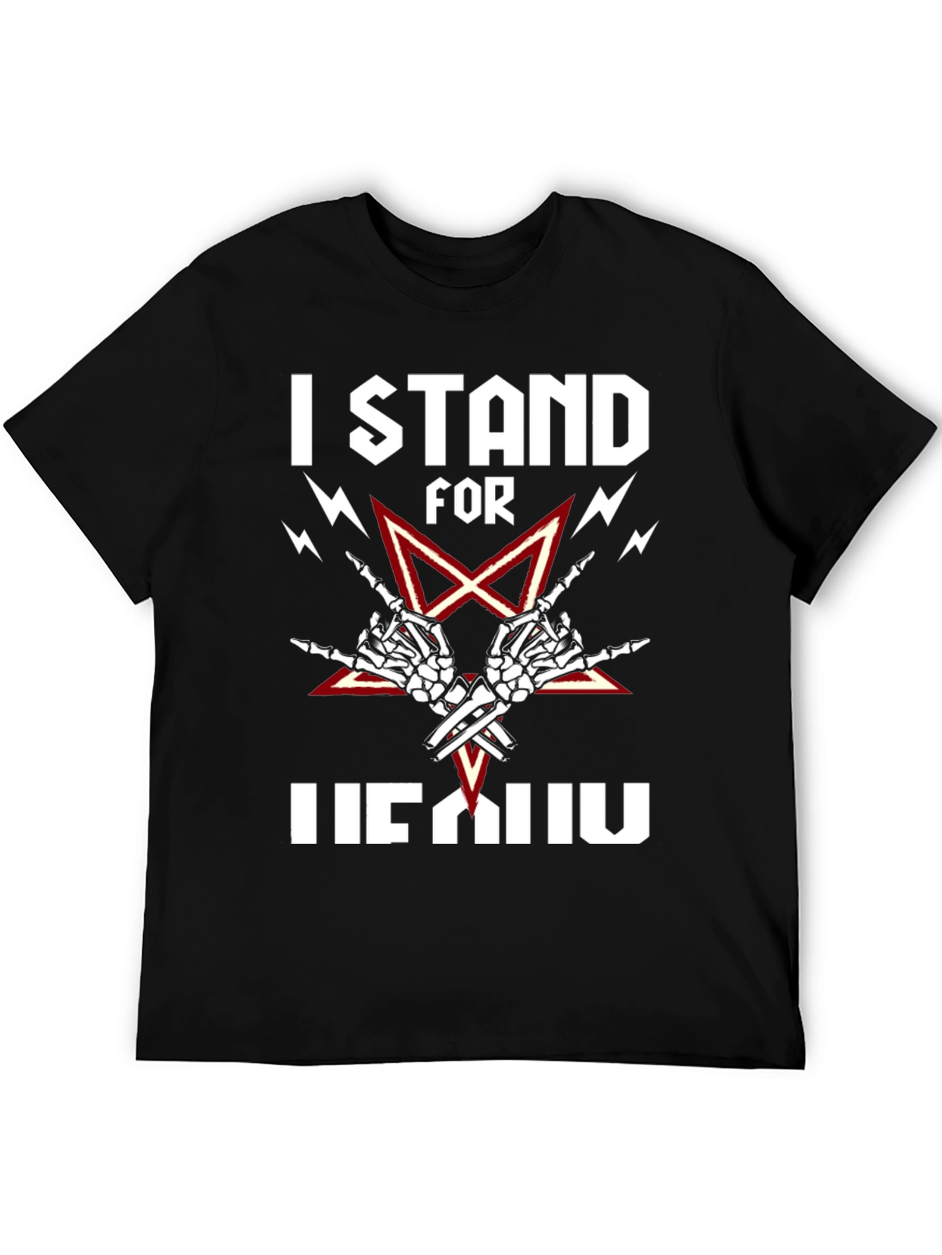 I Stand For Heavy Metal Black T-Shirt